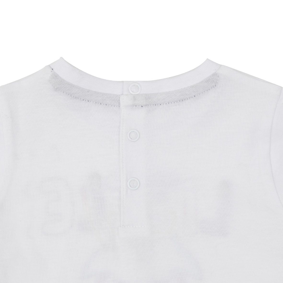 T-shirt jersey bimbo bianco stampa "little bro" - Mawi