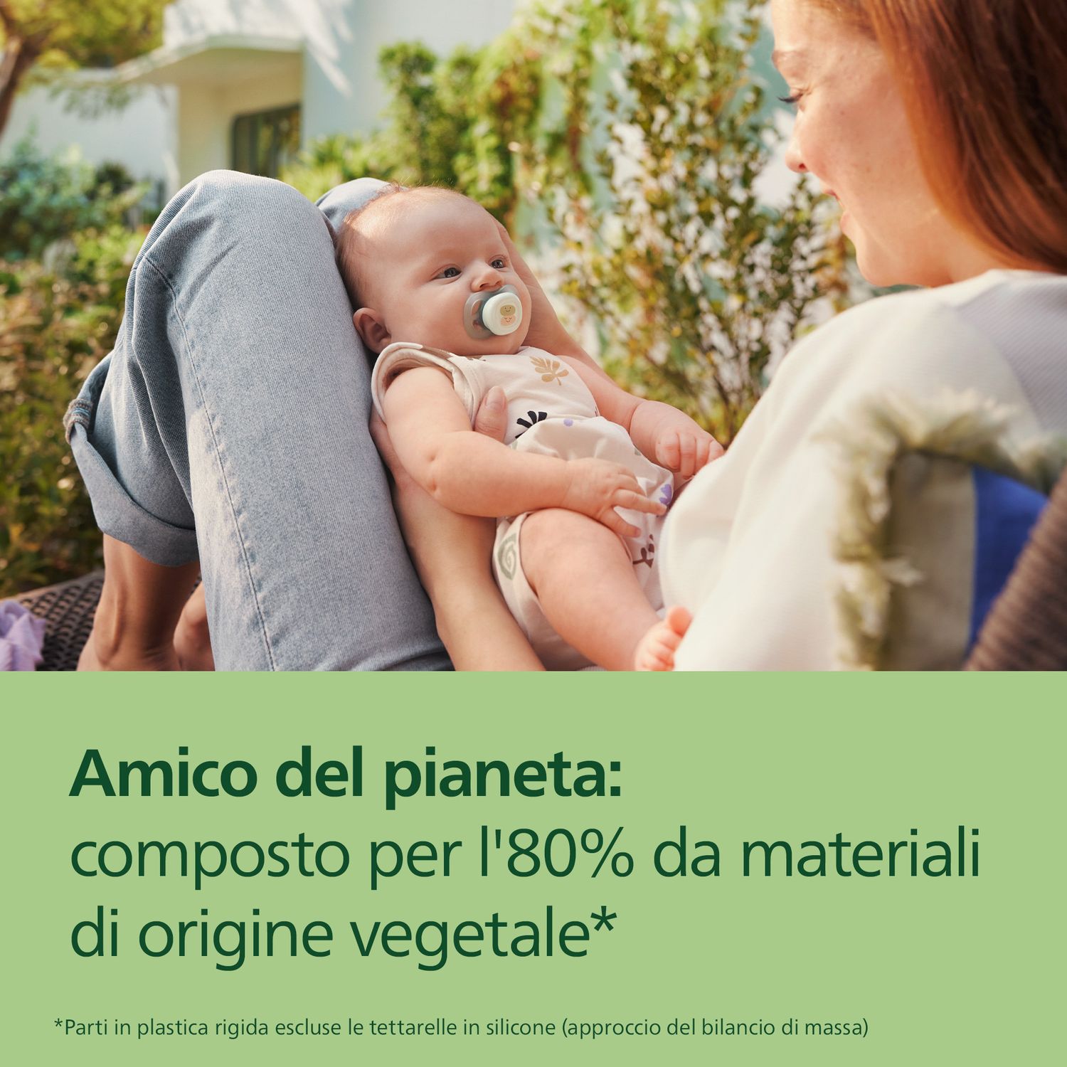 Succhietti ultra start 0-2m pastello verde e blu con decorazioni, a base vegetale - set da 2 ciucci - philips avent - Avent