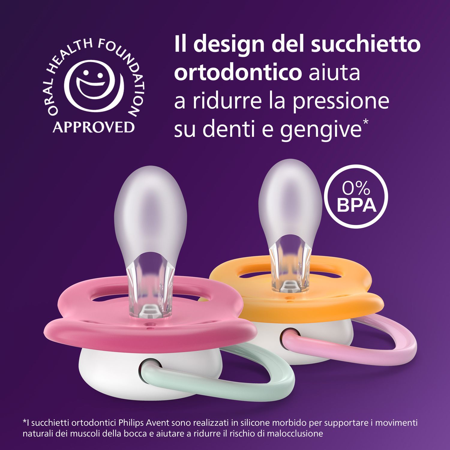 Succhietti ultra air collection 6-18m fiore e coccinella, a base vegetale - set da 2 ciucci - philips avent - Avent