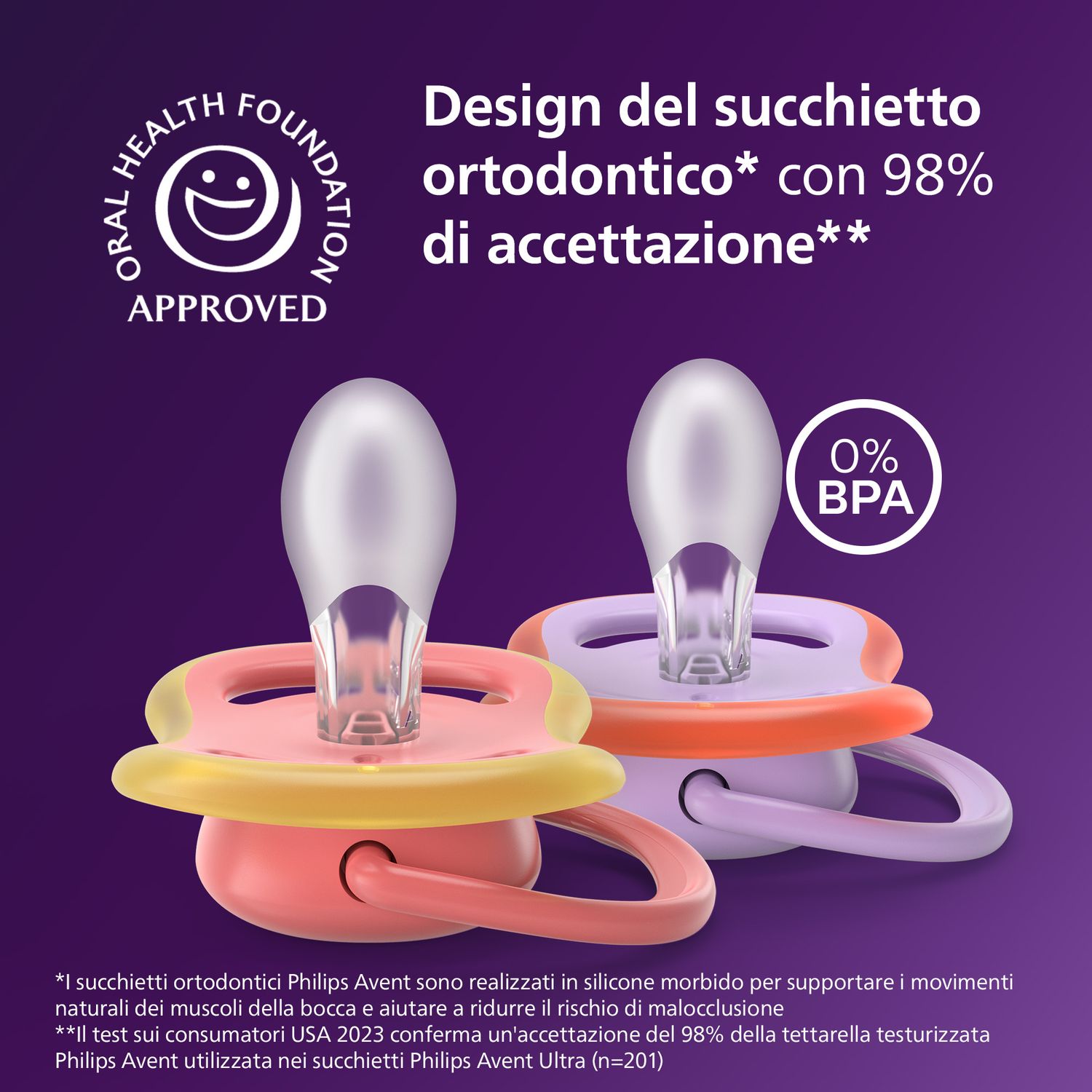 Succhietti ultra air 18m+ camaleonte e scimmia, a base vegetale - set da 2 ciucci - philips avent - Avent