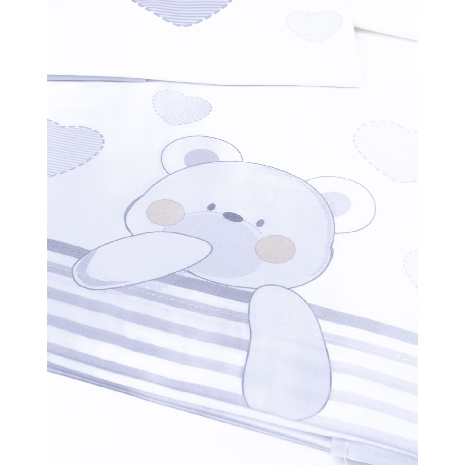 Completo letto 3 pezzi orso grigio - giordani - Giordani