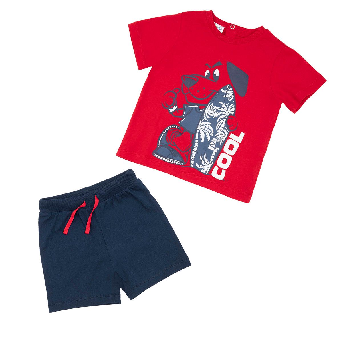 Completo t-shirt + pantalone sport bimbo rosso/blu - Mawi