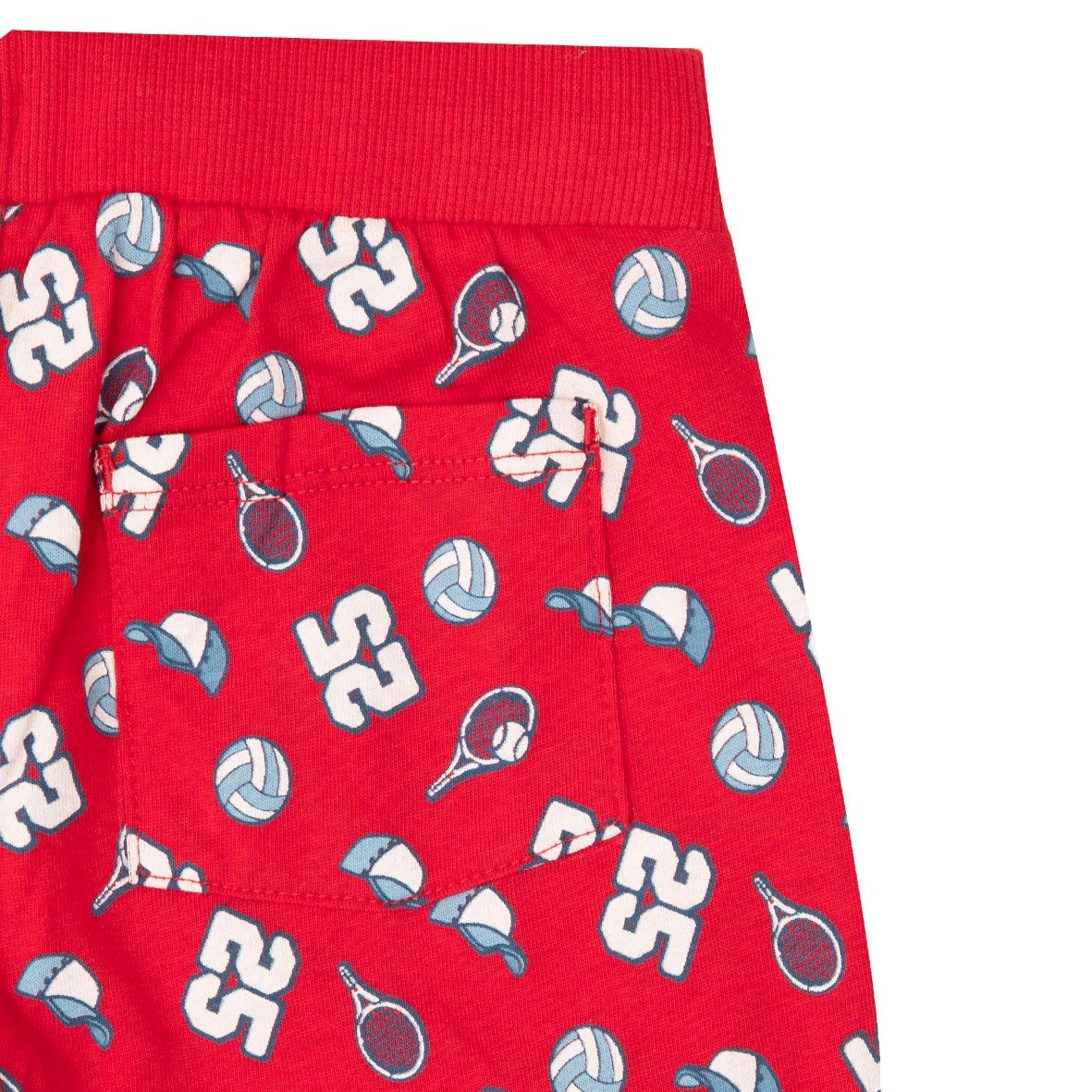 Short jersey bimbo rosso stampato - Mawi