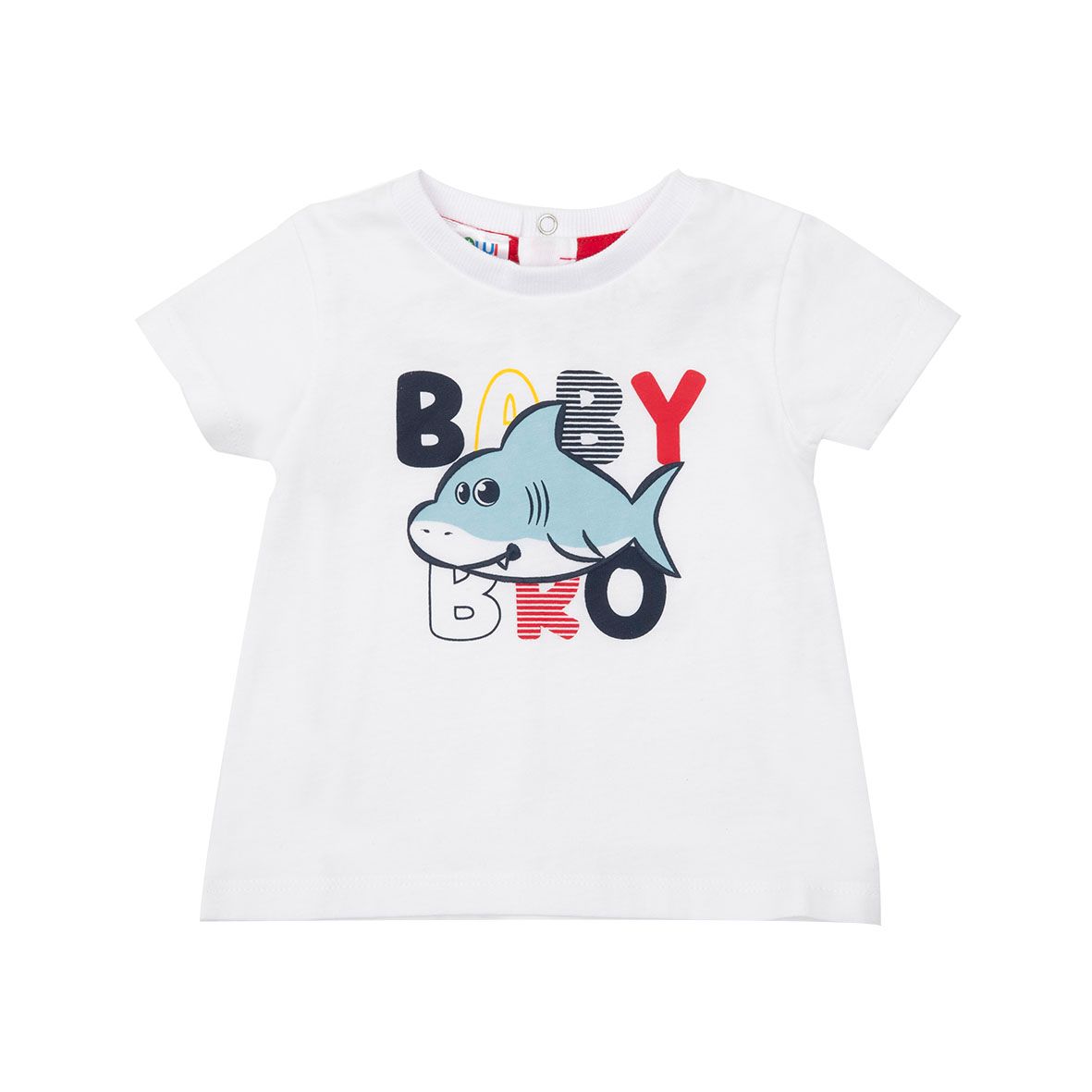 T-shirt jersey bimbo bianco stampa "baby bro" - Mawi