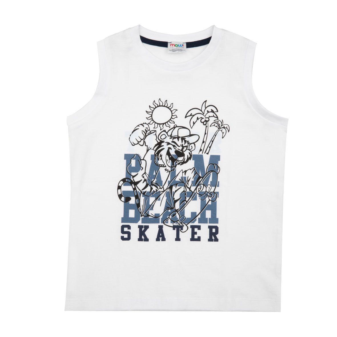 Canotta jersey bimbo bianca - Mawi