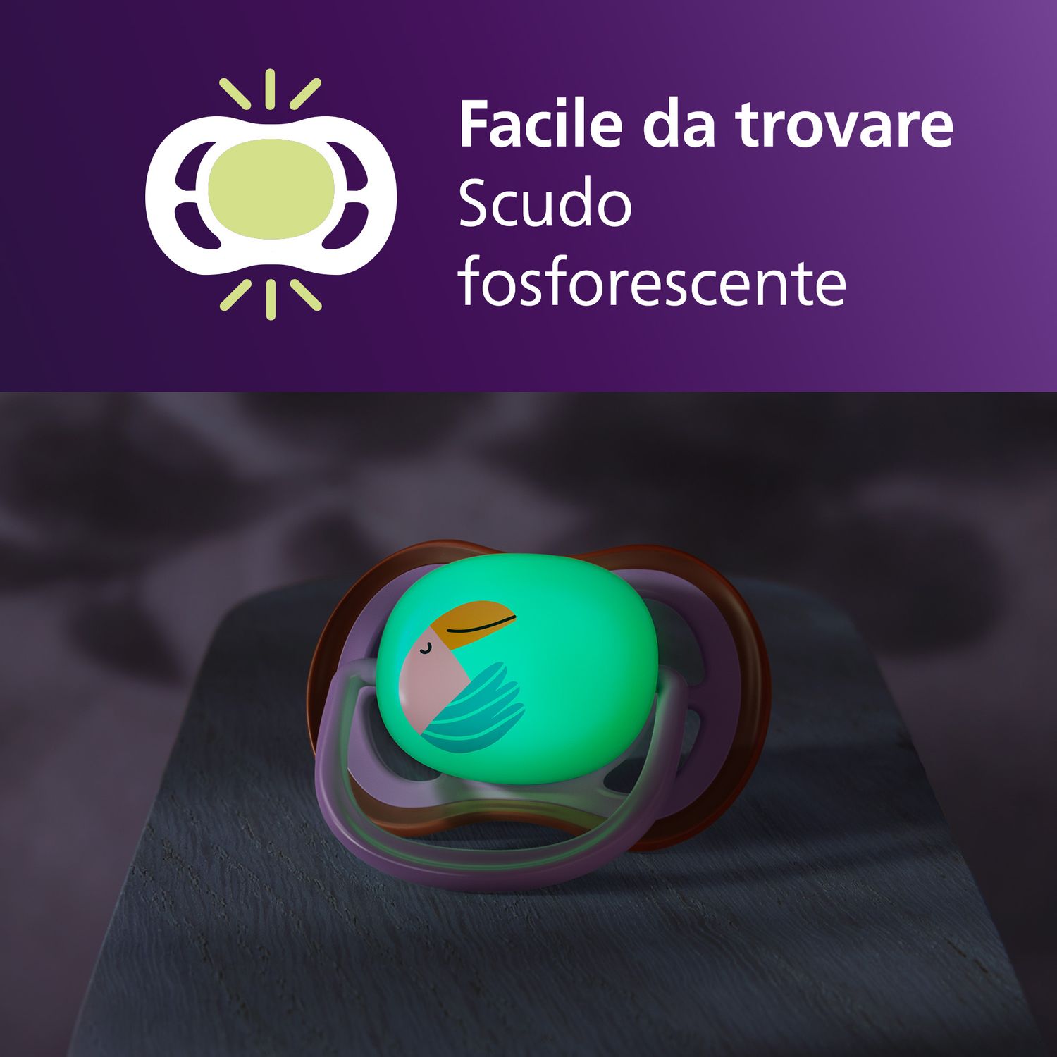 Succhietti ultra air night 18m+ tucano e ghepardo, a base vegetale - set da 2 ciucci - philips avent - Avent