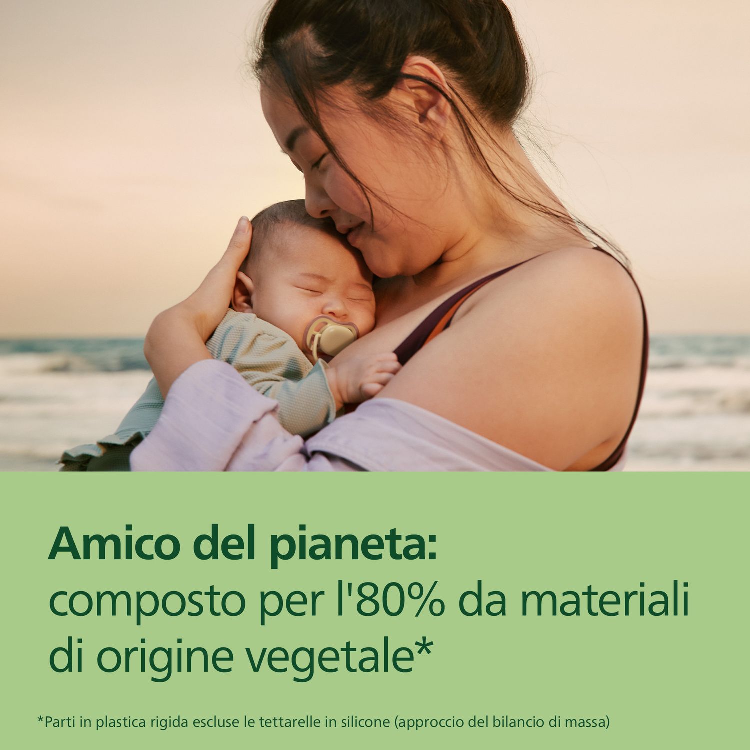 Succhietti ultra air 0-6m  pastello giallo e arancione con foglie, a base vegetale - set da 2 ciucci - philips avent - Avent