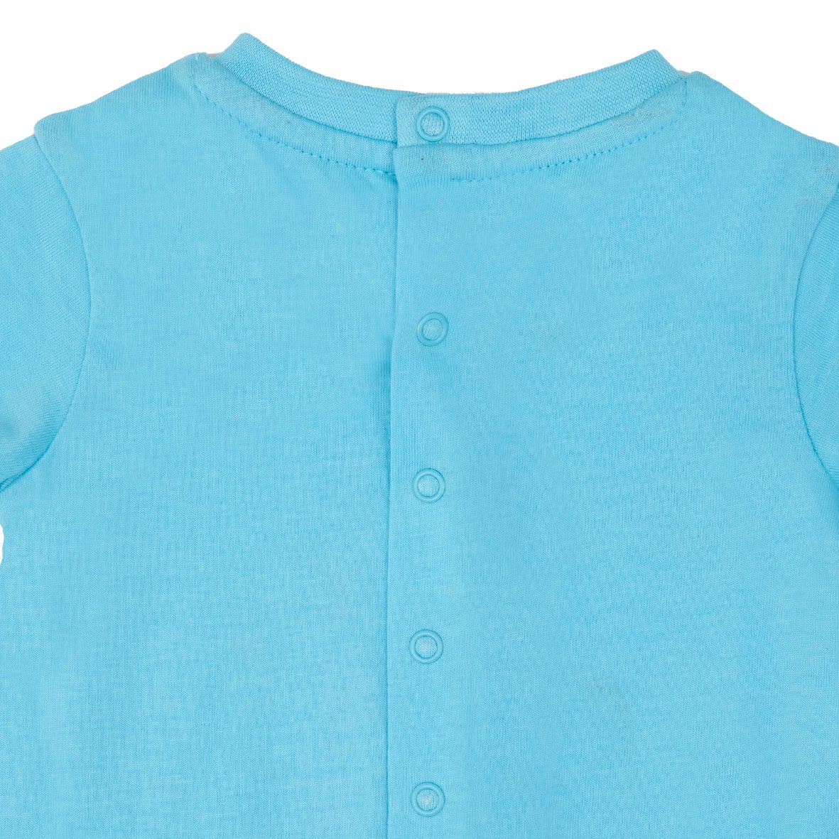 Pagliaccetto jersey bimbo azzurro animaletti - Mawi