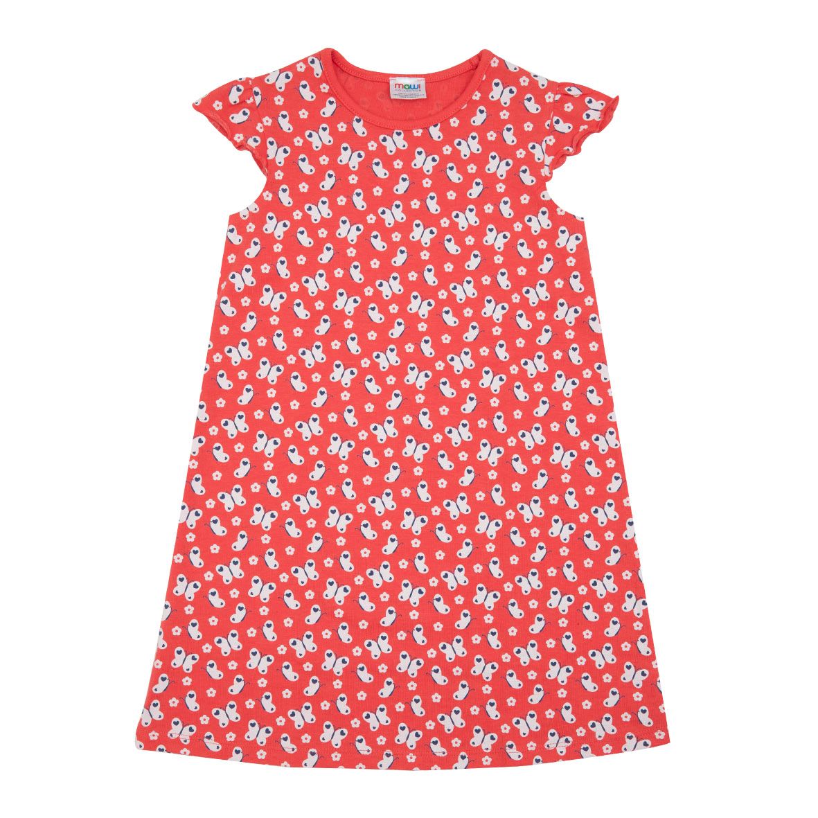 Abito jersey bimba corallo stampato - Mawi