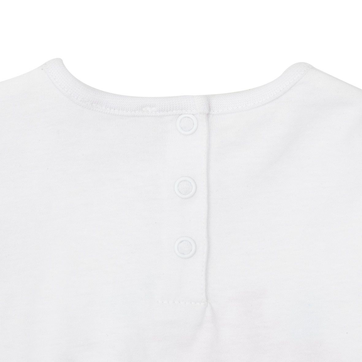 Completo t-shirt + gonna bimba bianco/azzurro stampa pesciolini - Mawi