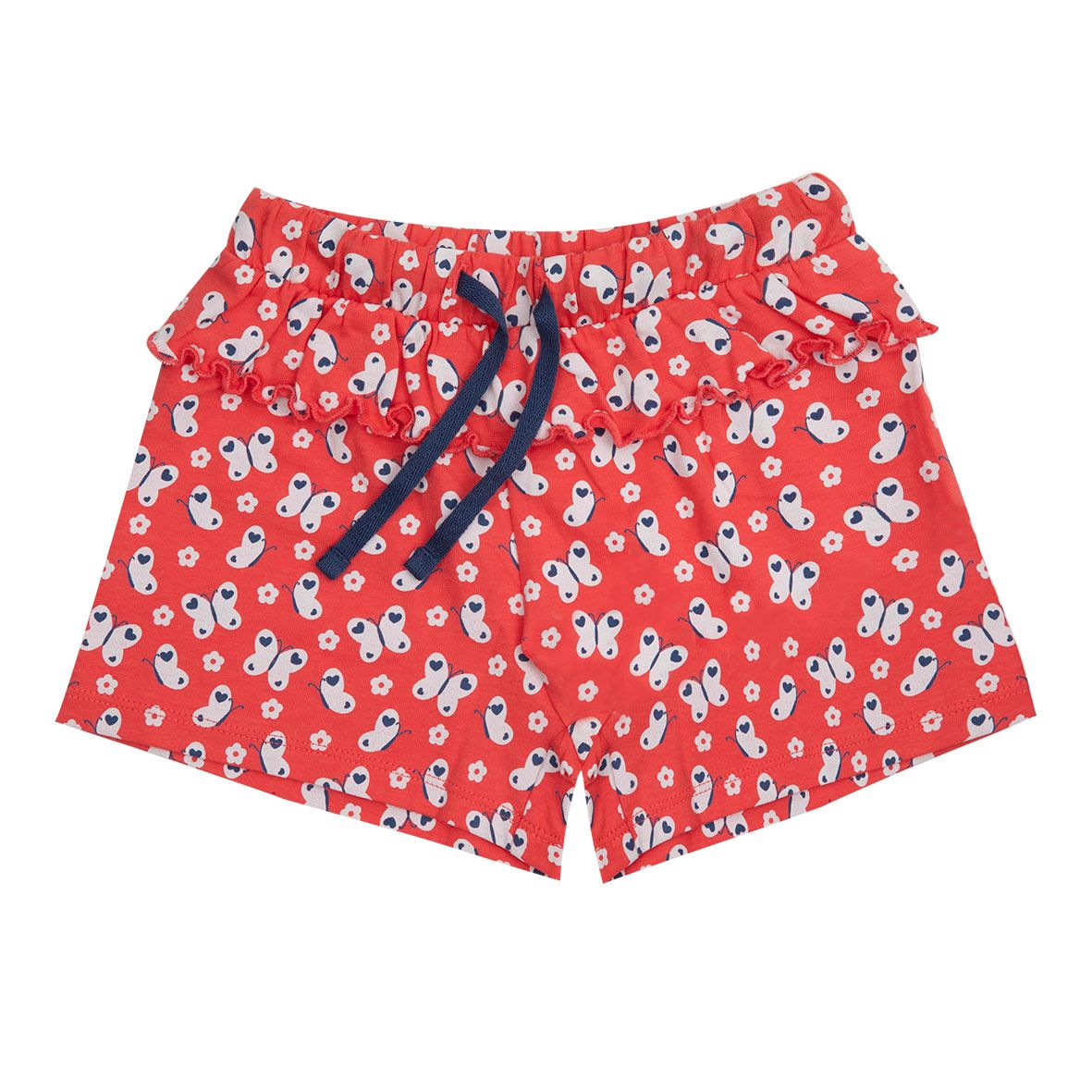 Short bimba corallo stampa farfalle - Mawi