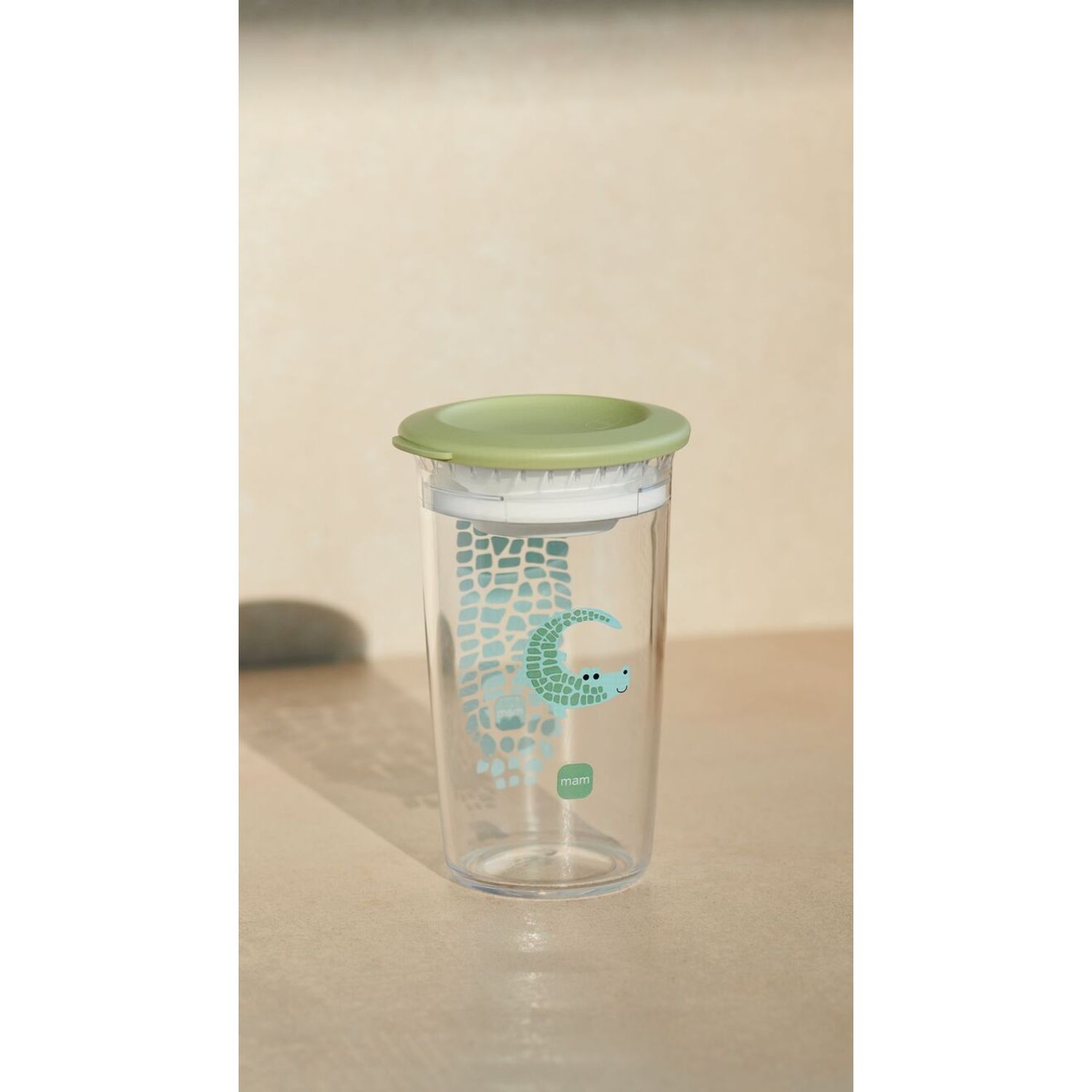 Tazza bambini easy to drink cup 360° (290 ml), 8m+ con valvola antigoccia, azzurro-verde - mam - Mam