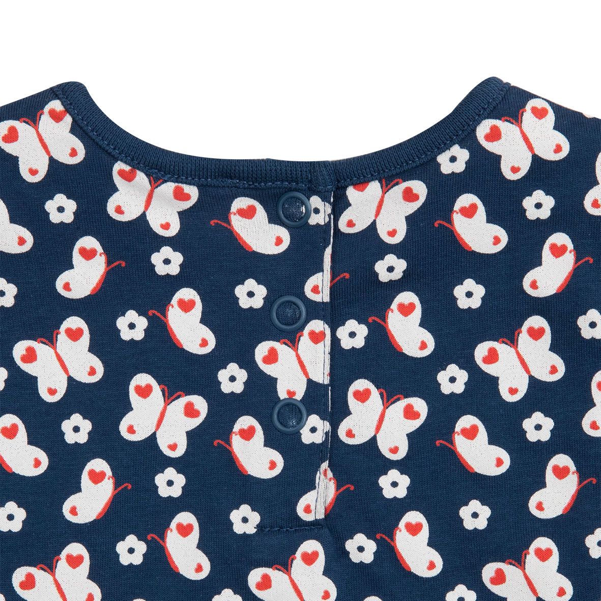 Abito jersey bimba blu con farfalle - Mawi