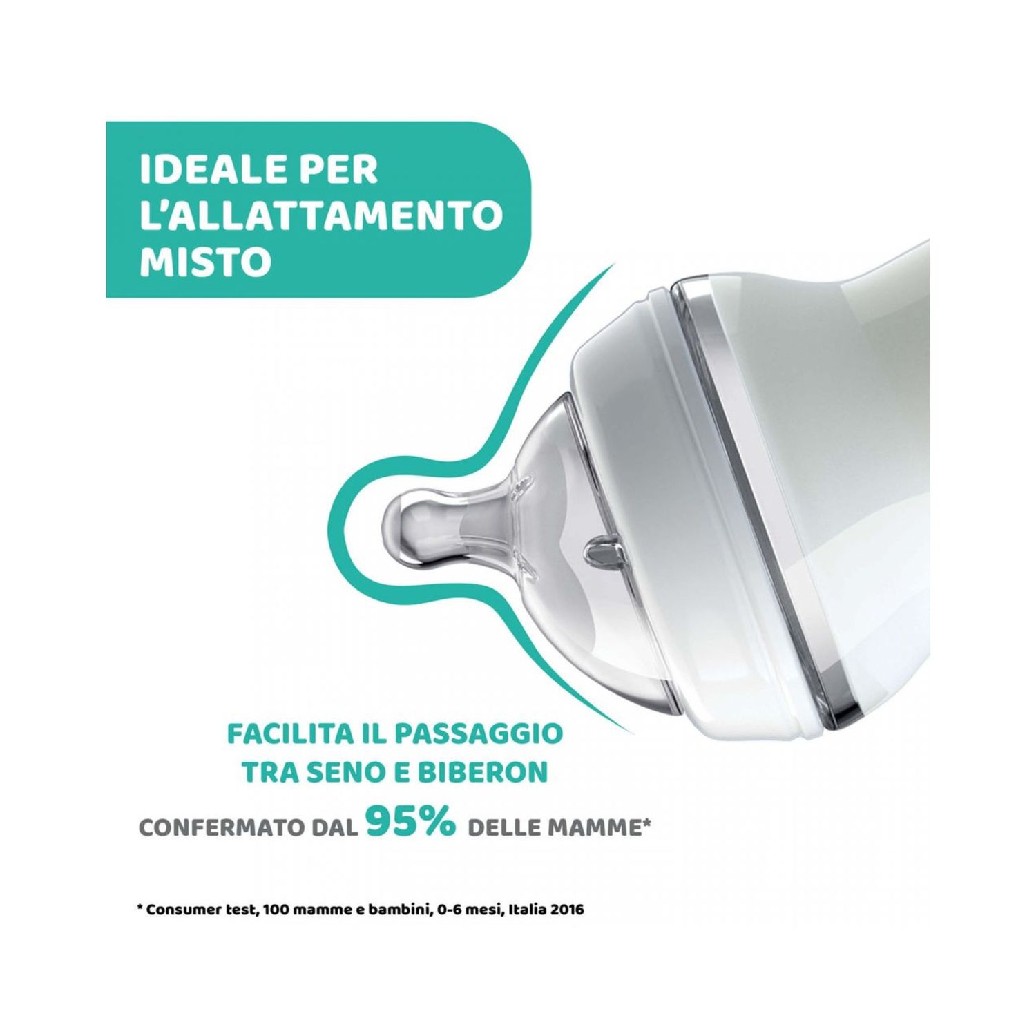 Biberon naturalfeeling neutro, 0m+, 150 ml, flusso lento - chicco - Chicco