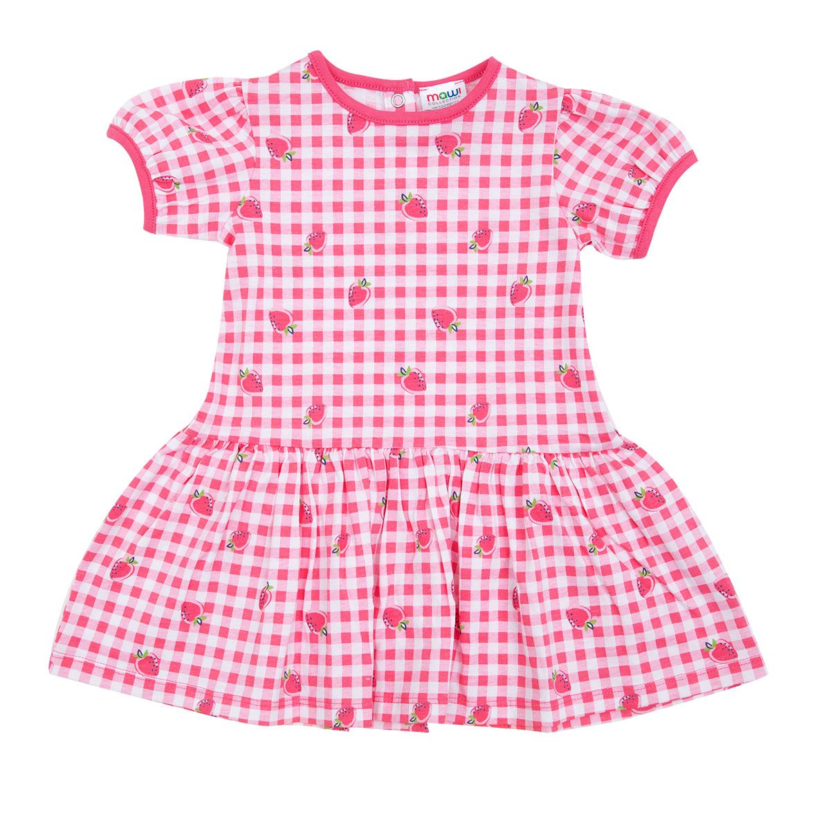 Abito jersey bimba rosa stampa fragoline - Mawi