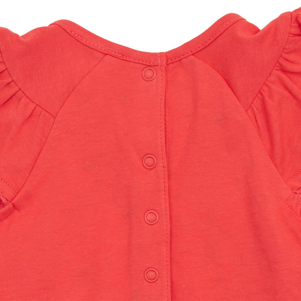 Pagliaccetto jersey bimba bicolor corallo/bianco "ciliege" - Mawi