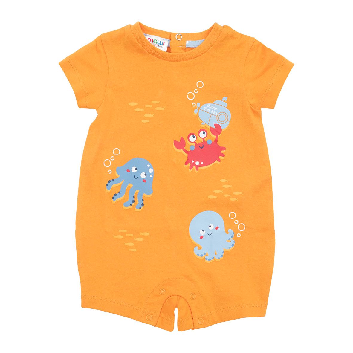 Pagliaccetto jersey bimbo arancio "mare" - Mawi