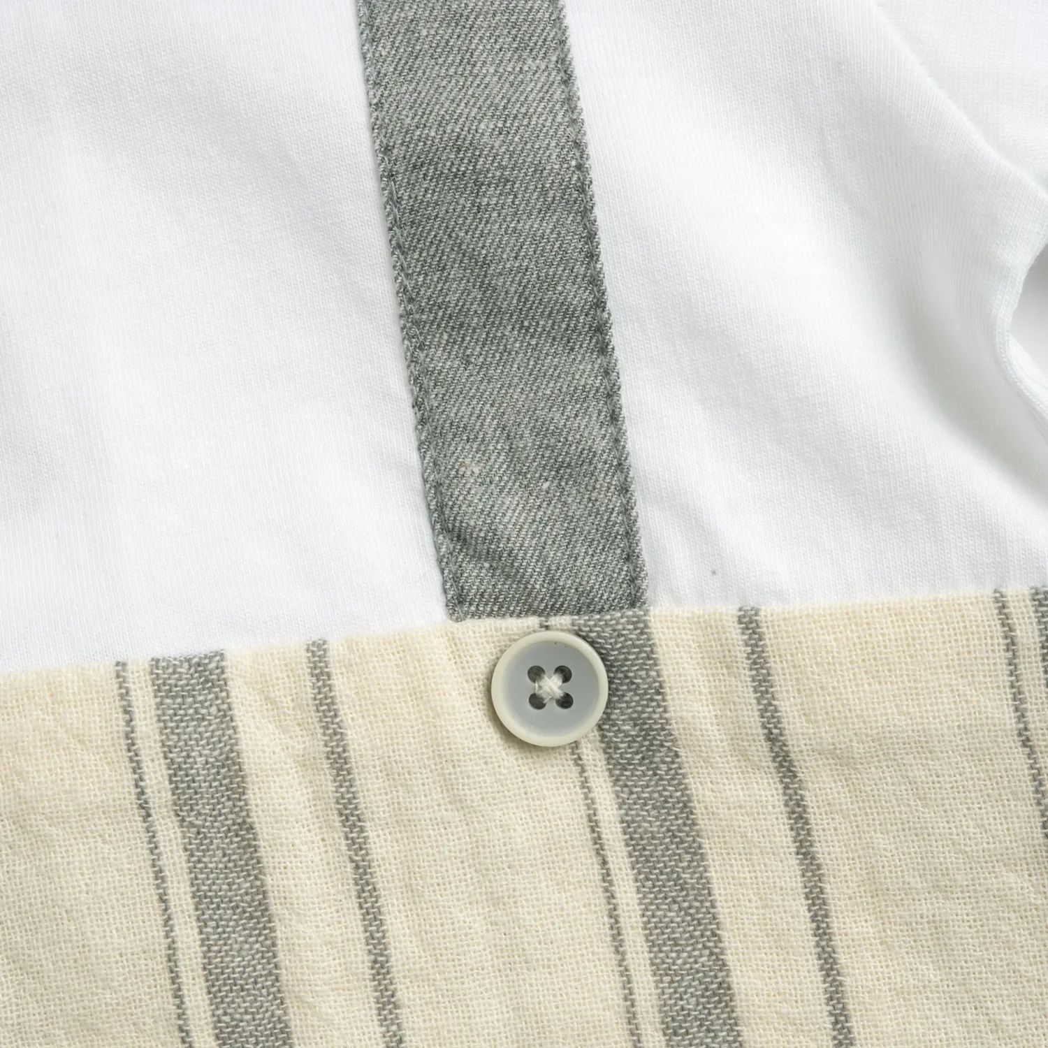 Pagliaccetto manica corta a righe con papillon e bretelle - chicco - Chicco