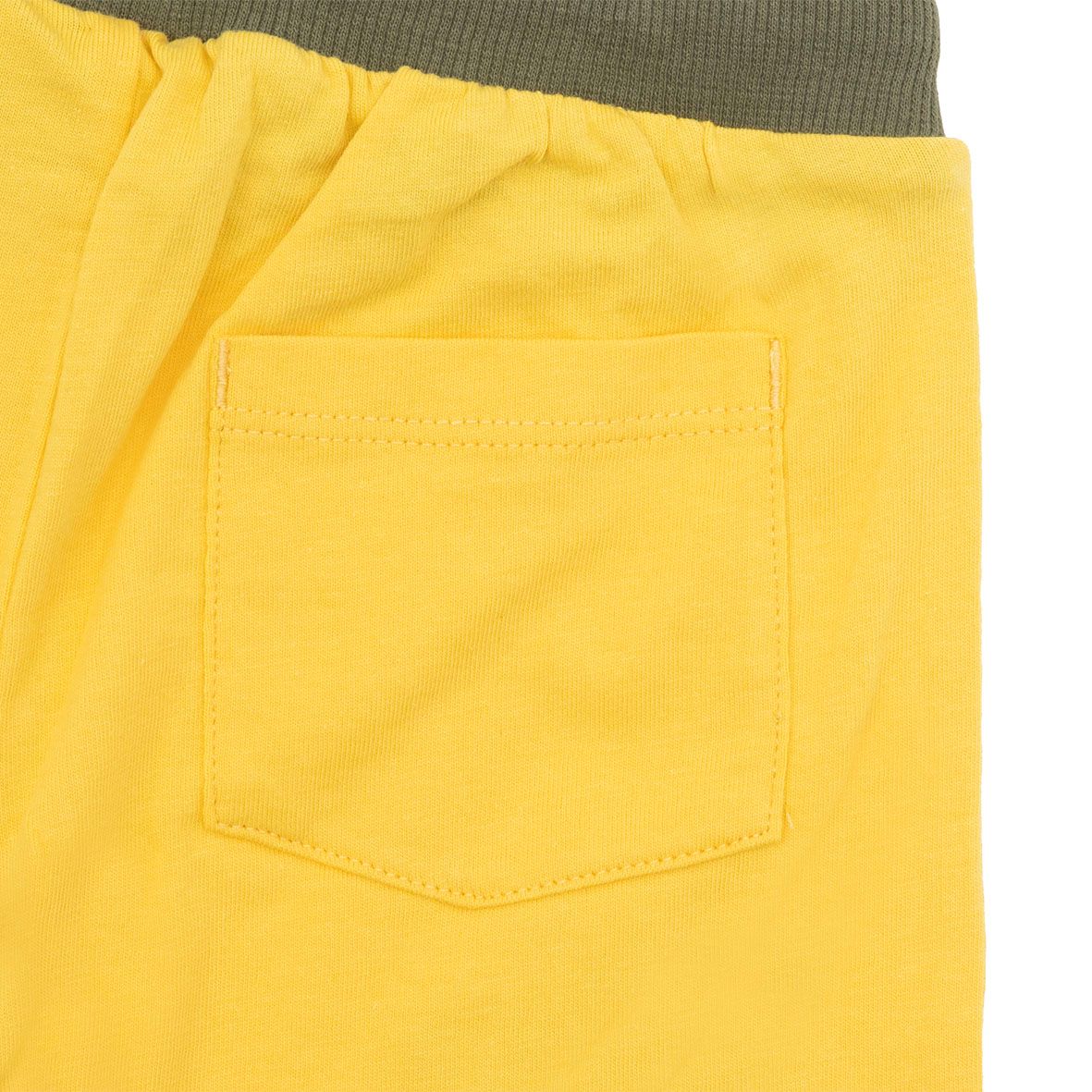Short jersey bimbo giallo/verde stampa "dino" - Mawi
