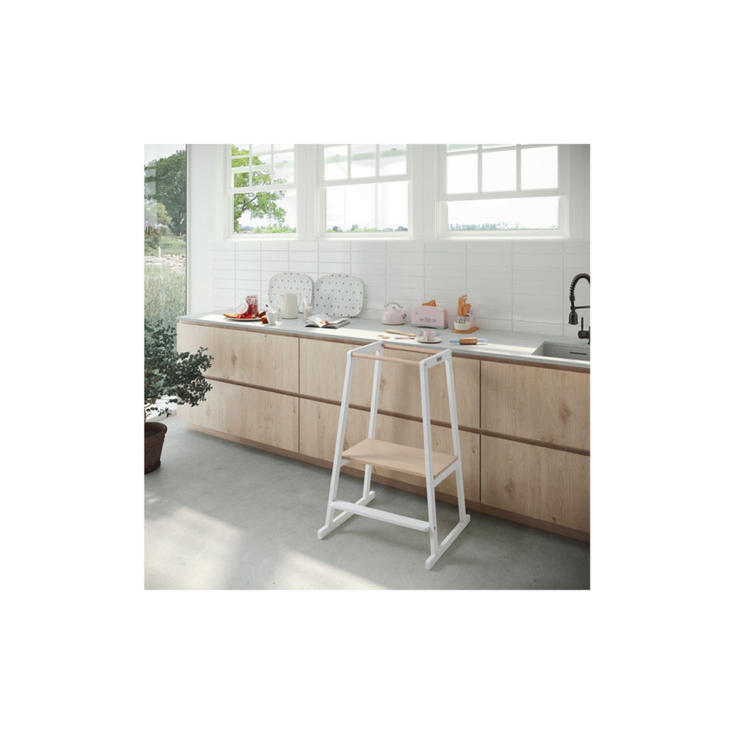 Torretta montessori pisa - colore naturale/bianco - micuna - Micuna