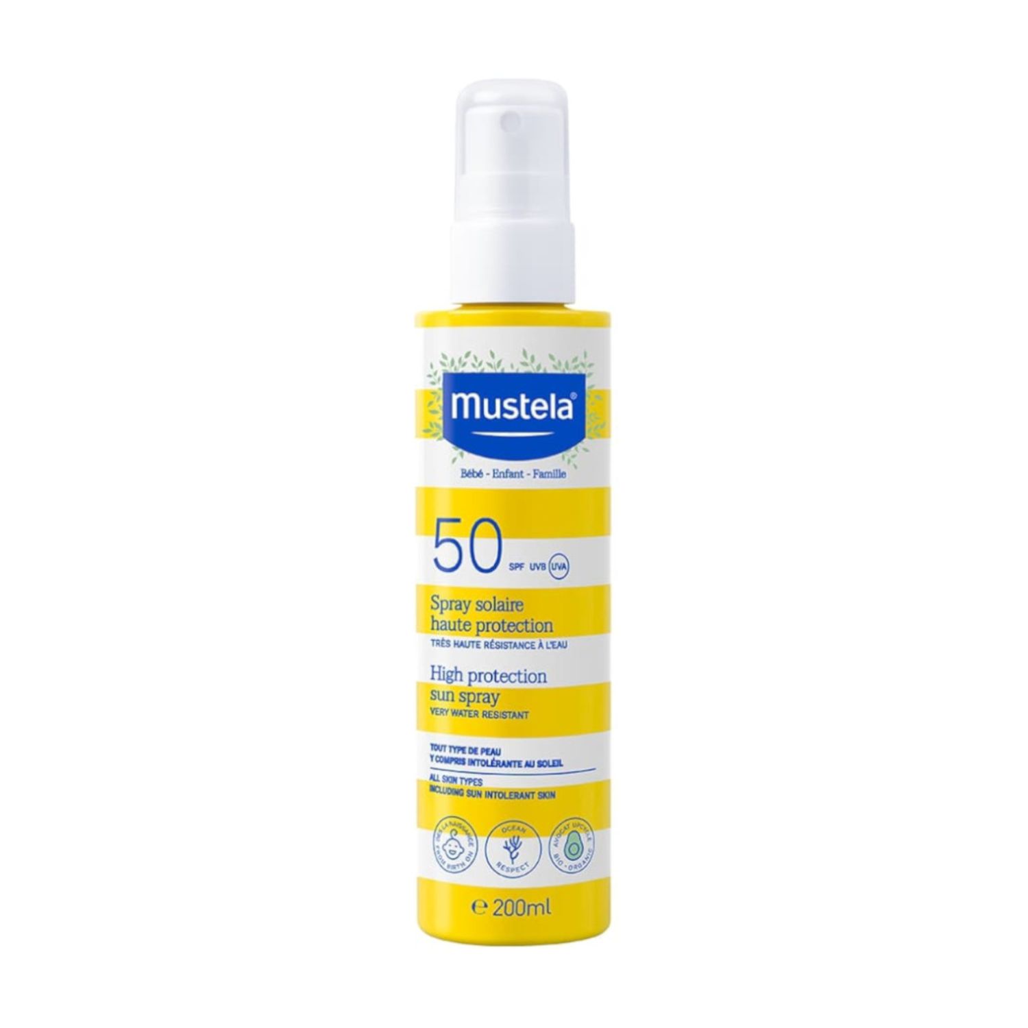 Spray latte solare spf50 protezione alta 200ml - mustela - Mustela