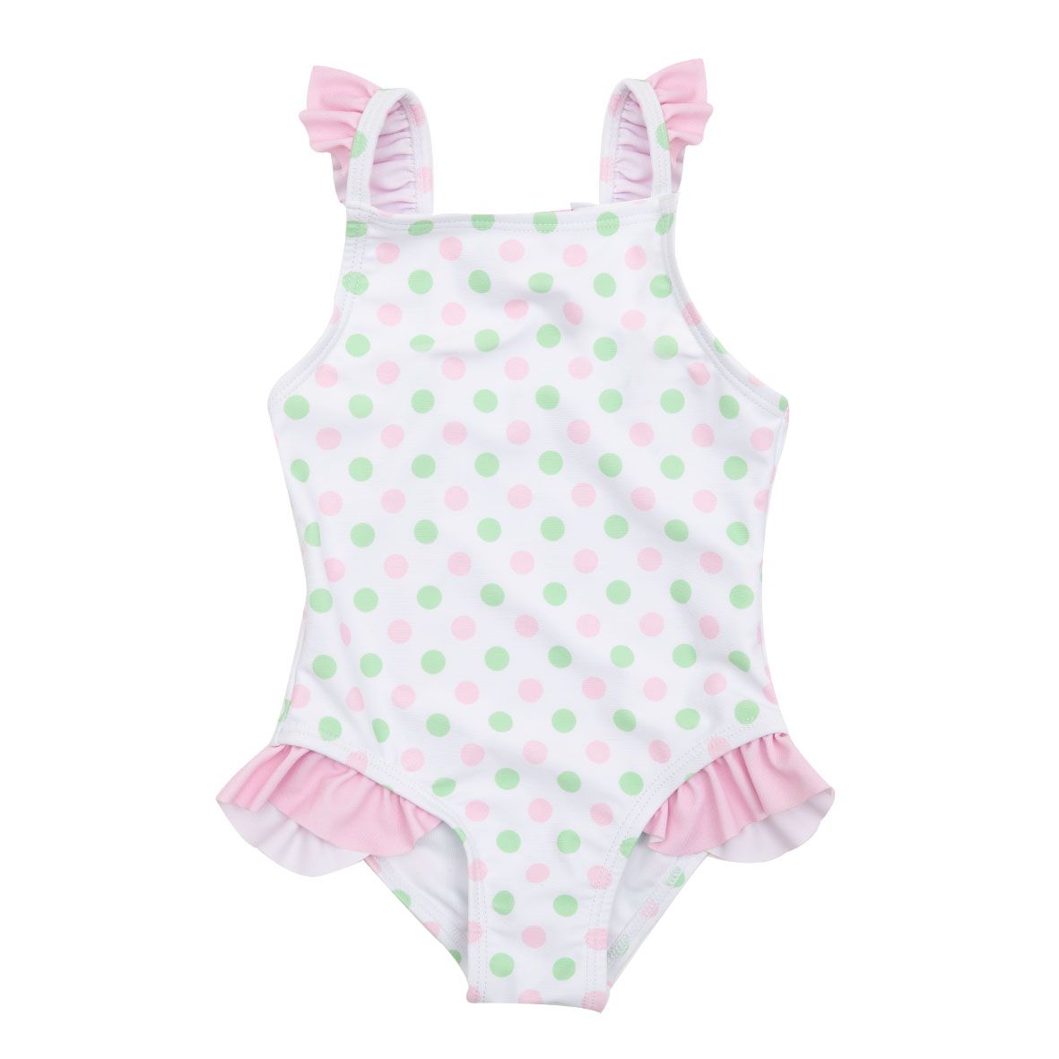 Costume intero bimba bianco pois - Mawi