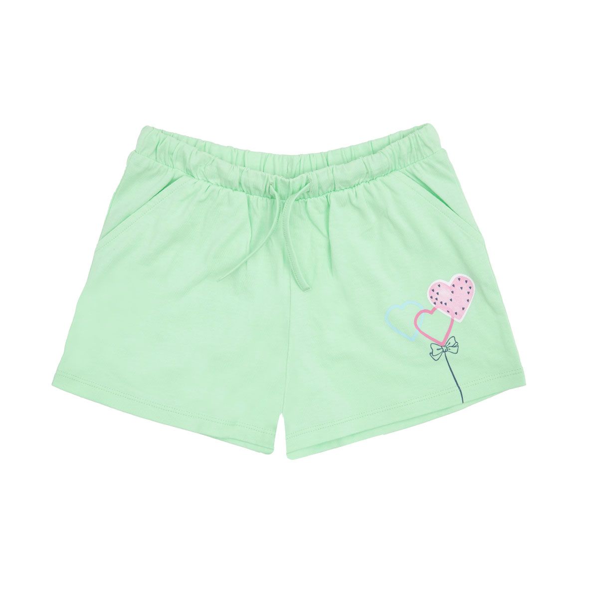 Pantaloncino morbido bimba verde con tasche - Mawi