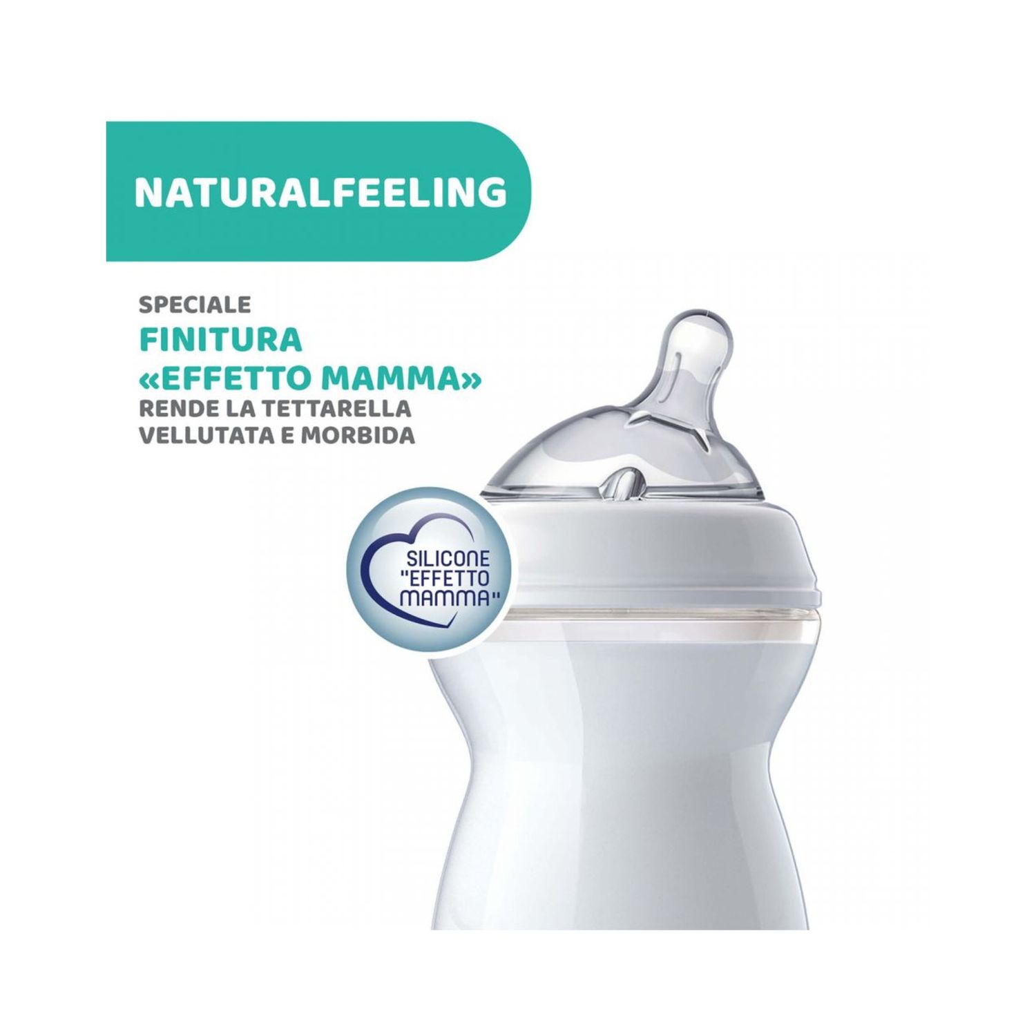 Biberon naturalfeeling neutro 2m+ - 250 ml - flusso medio - chicco - Chicco