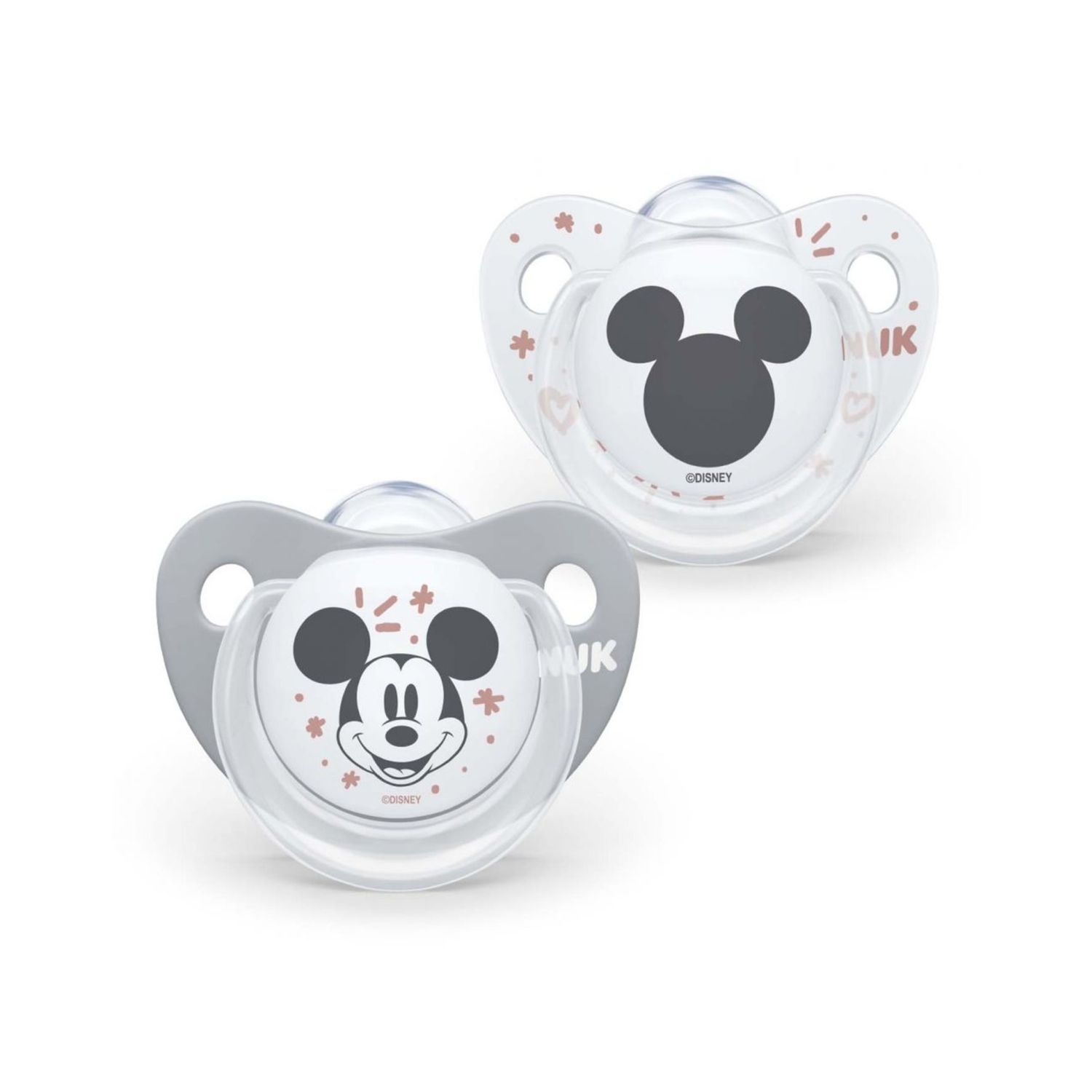 Succhietto tl disney mickey_grey_silicone 6-18 2pz - nuk - Nuk