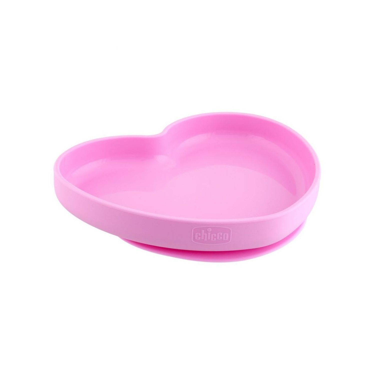 Piatto cuore in silicone con ventosa  9m+ rosa - chicco - Chicco