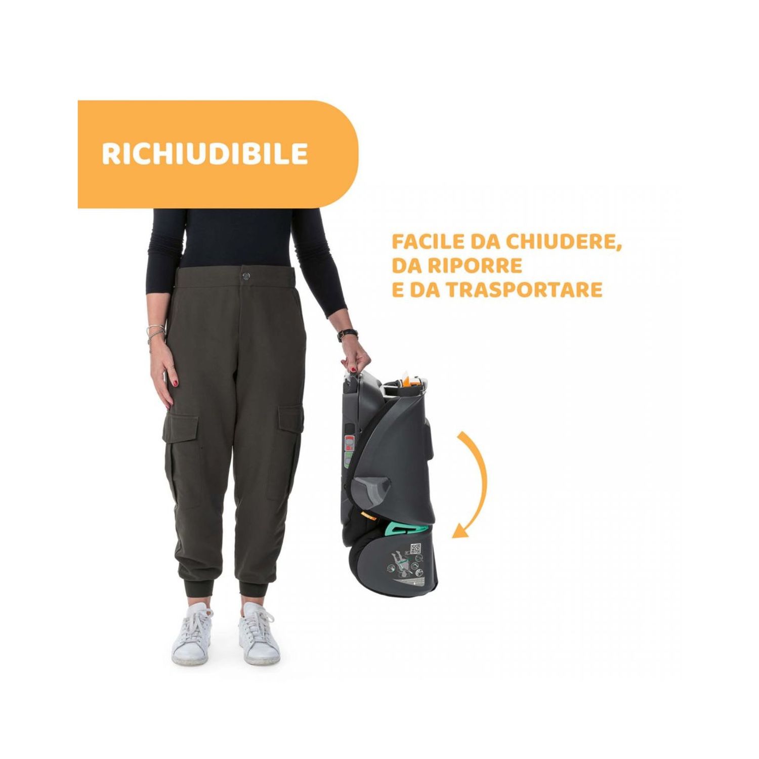 Seggiolino fold&go i-size air black - chicco - Chicco