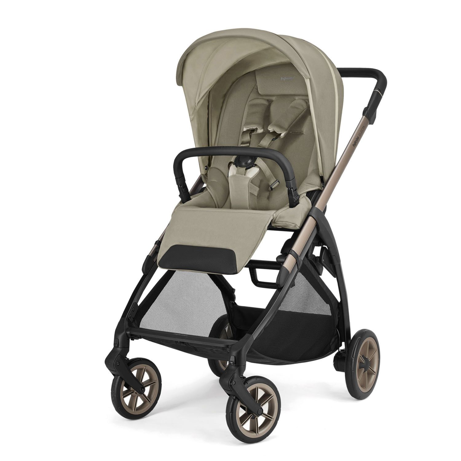 Electa system quattro - hangar beige con telaio bronze e seggiolino auto darwin infant recline evo - inglesina - Inglesina