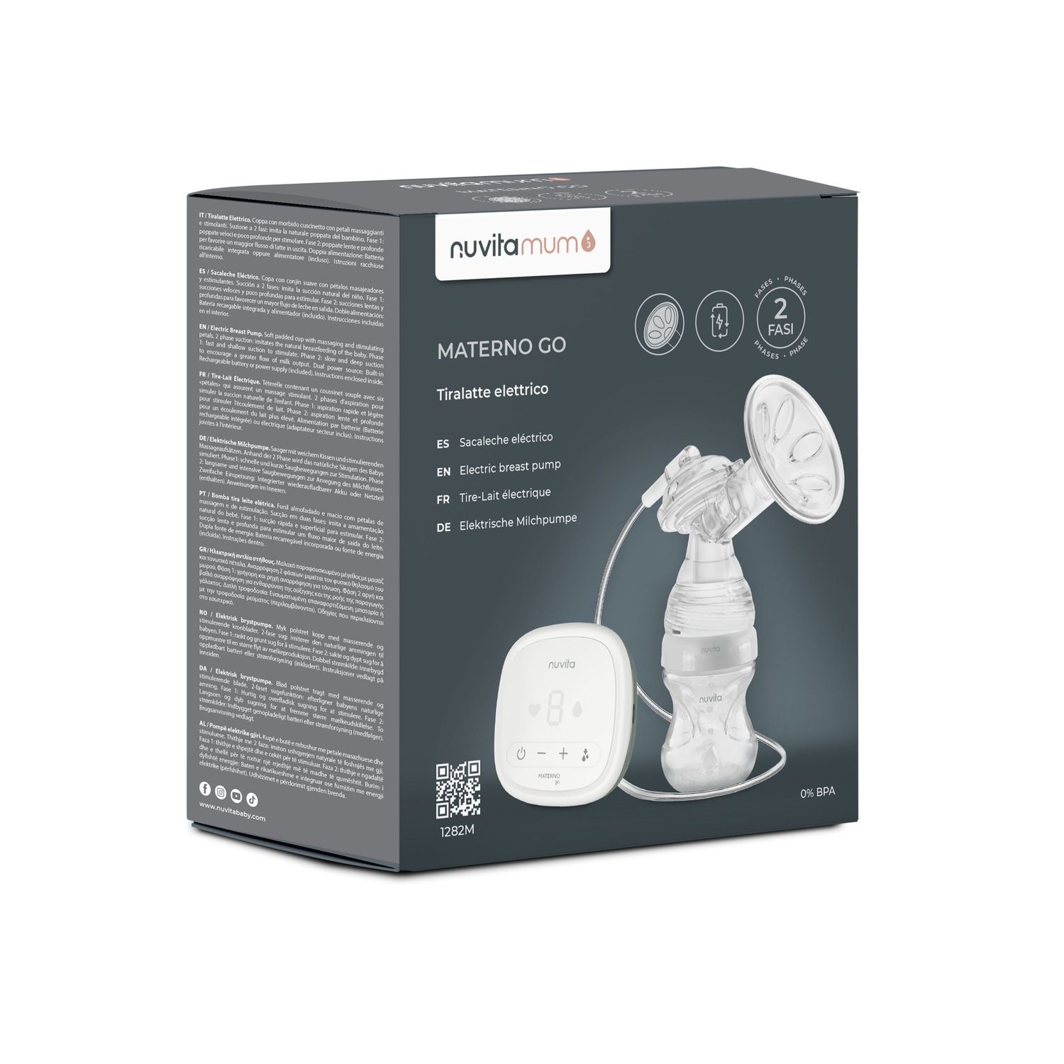 Tiralatte elettrico singolo materno go - 1282c - nuvita - Nuvita