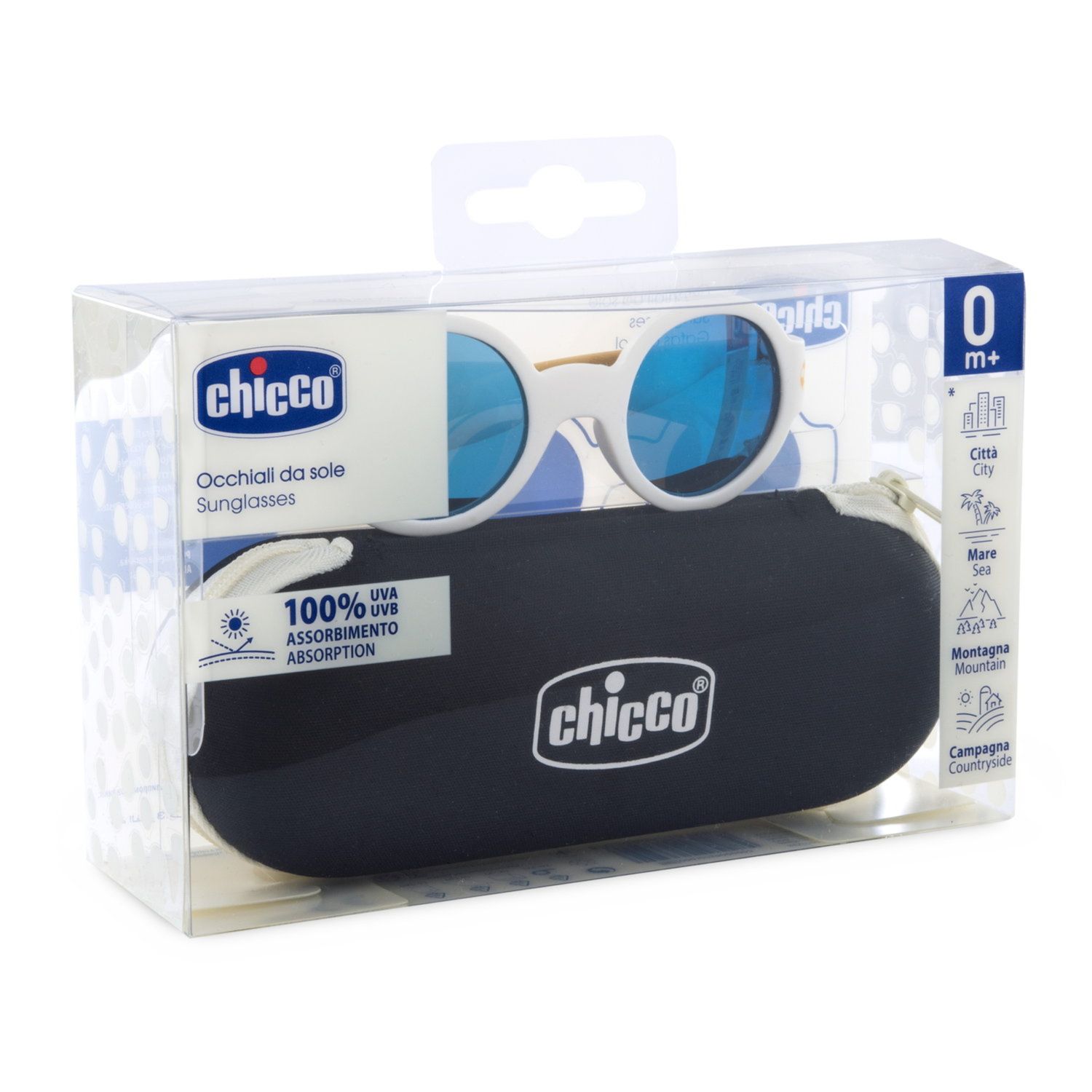 Occhiale da sole crema con lenti a specchio 0m+ - chicco - Chicco