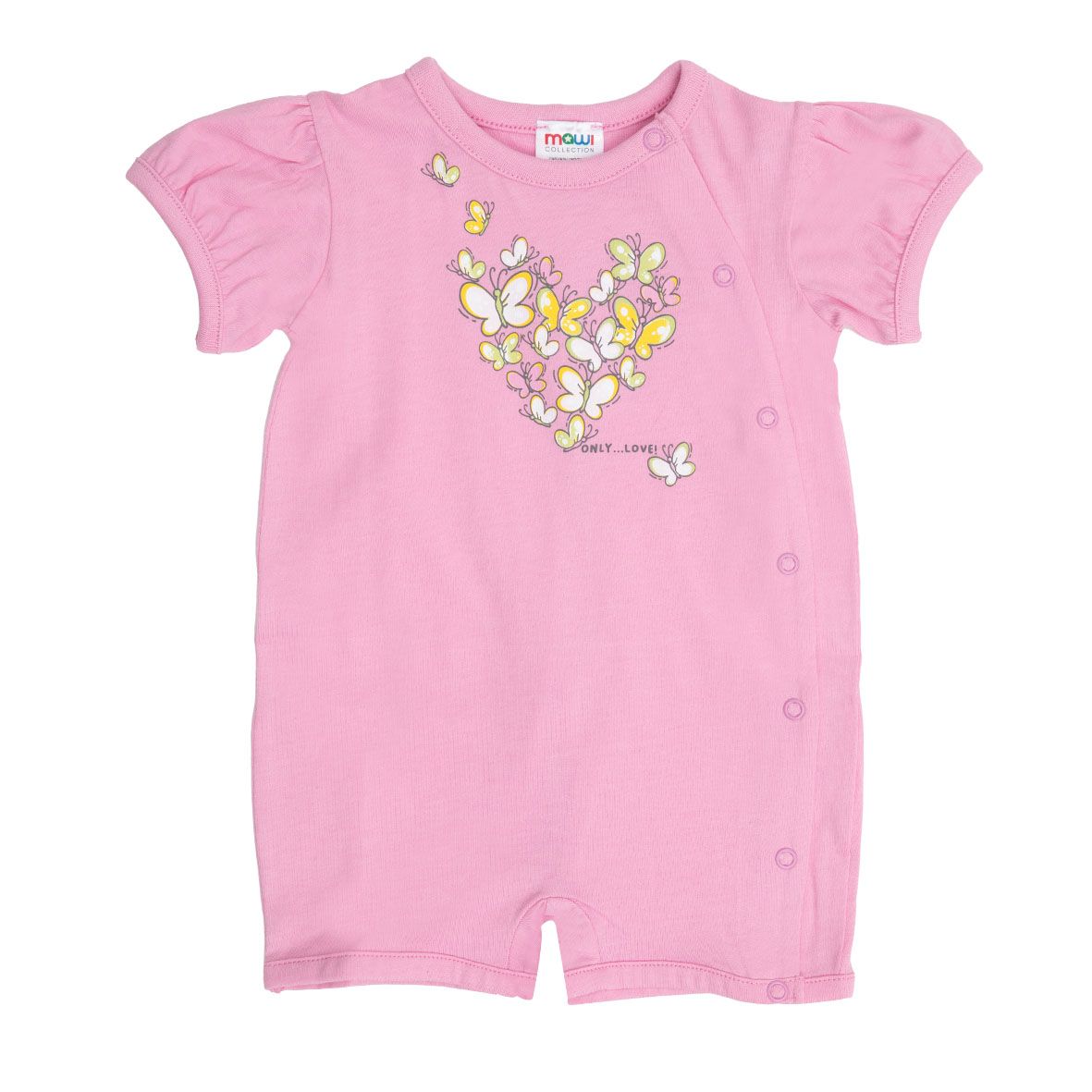 Pigiama intero jersey bimba rosa stampa "farfalle" - Mawi