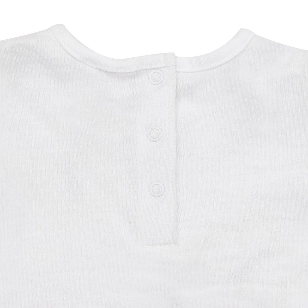 Set 2 pezzi t-shirt + short bimba bianco/rosa - Mawi