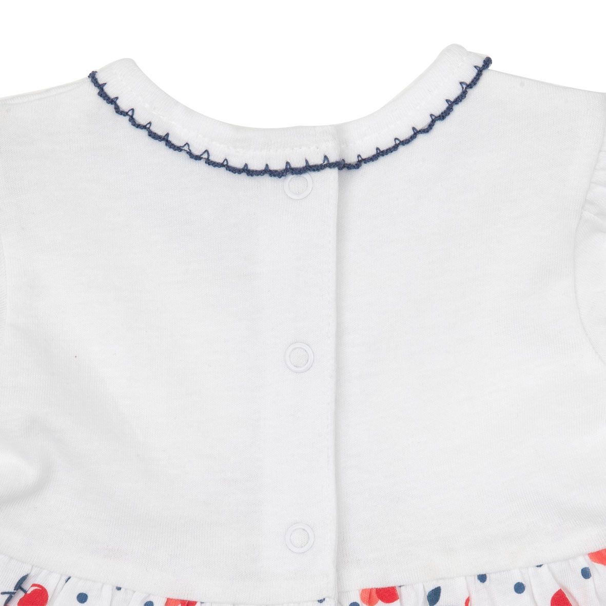 Abito jersey bimba bianco stampato ciliege - Mawi