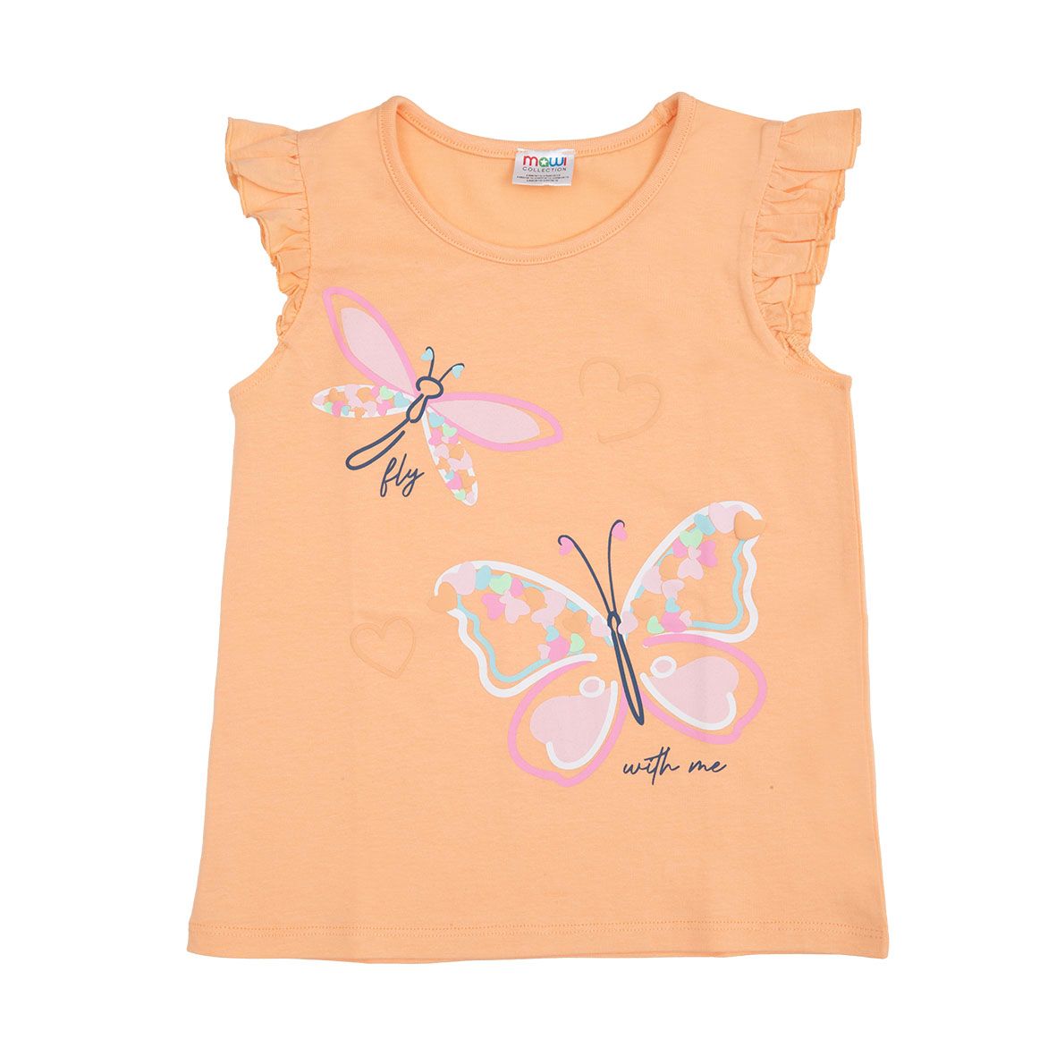 Canottiera jersey bimba pesca stampa farfalle - Mawi