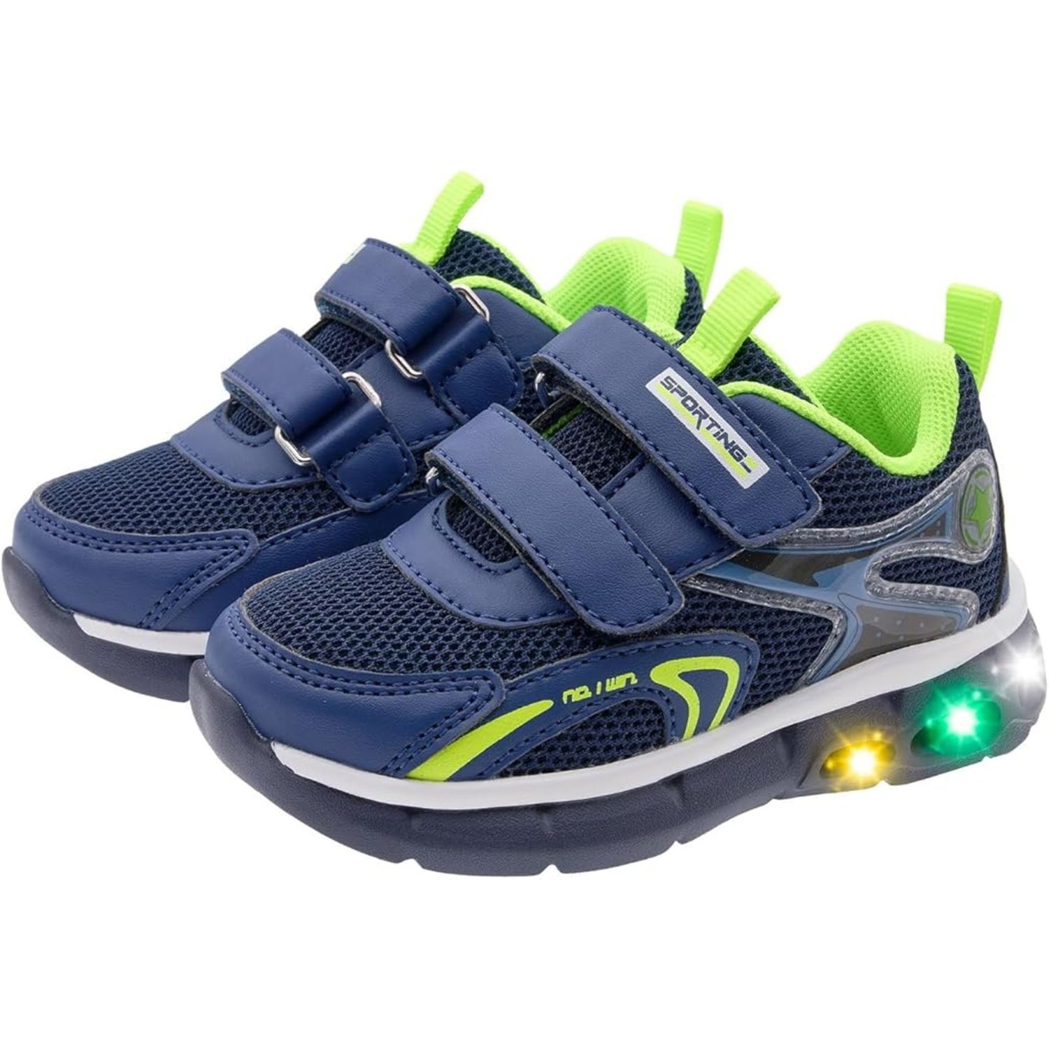 Sneaker bimbo con doppio strappo e luci nella suola - chicco - Chicco