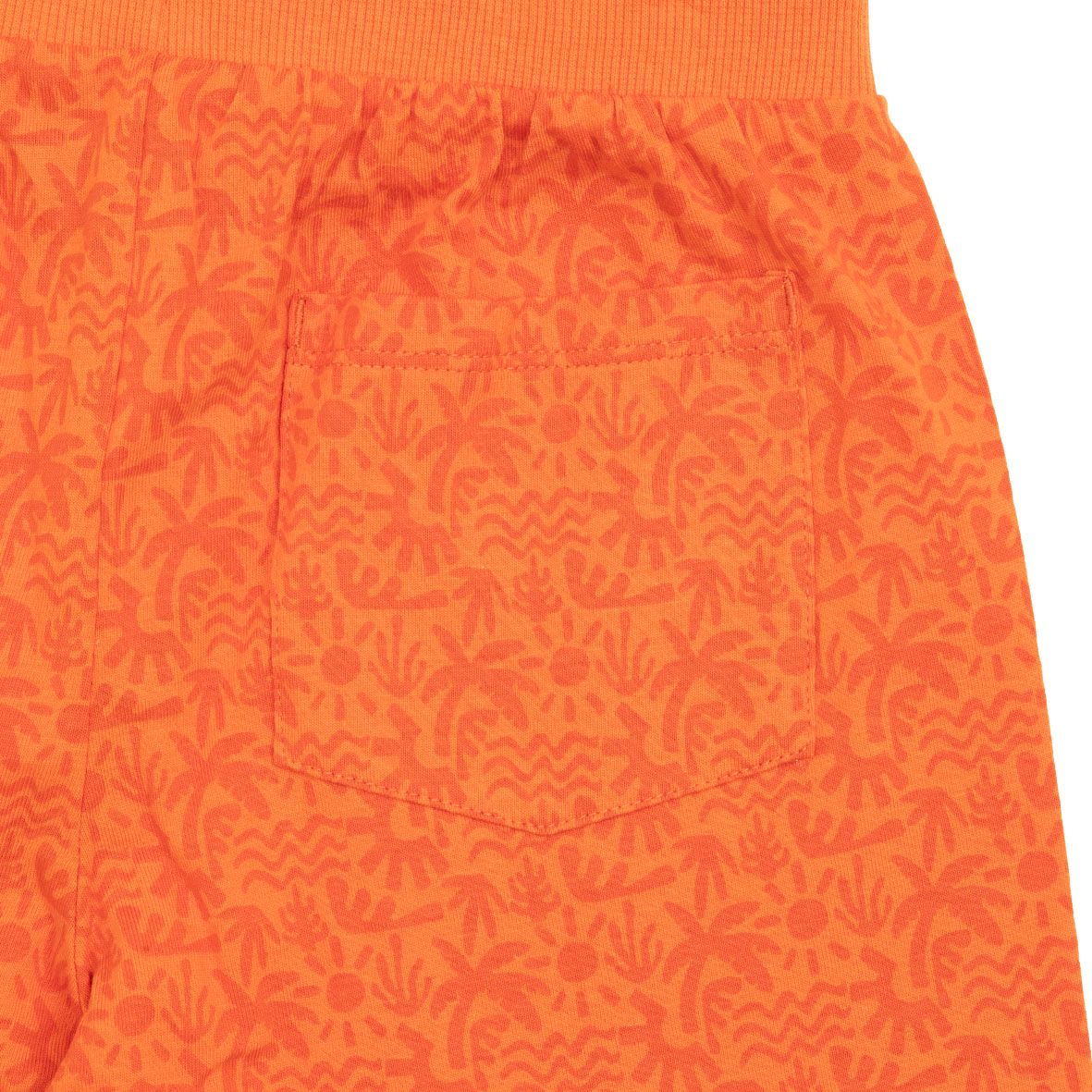 Short jersey bimbo arancio stampato - Mawi