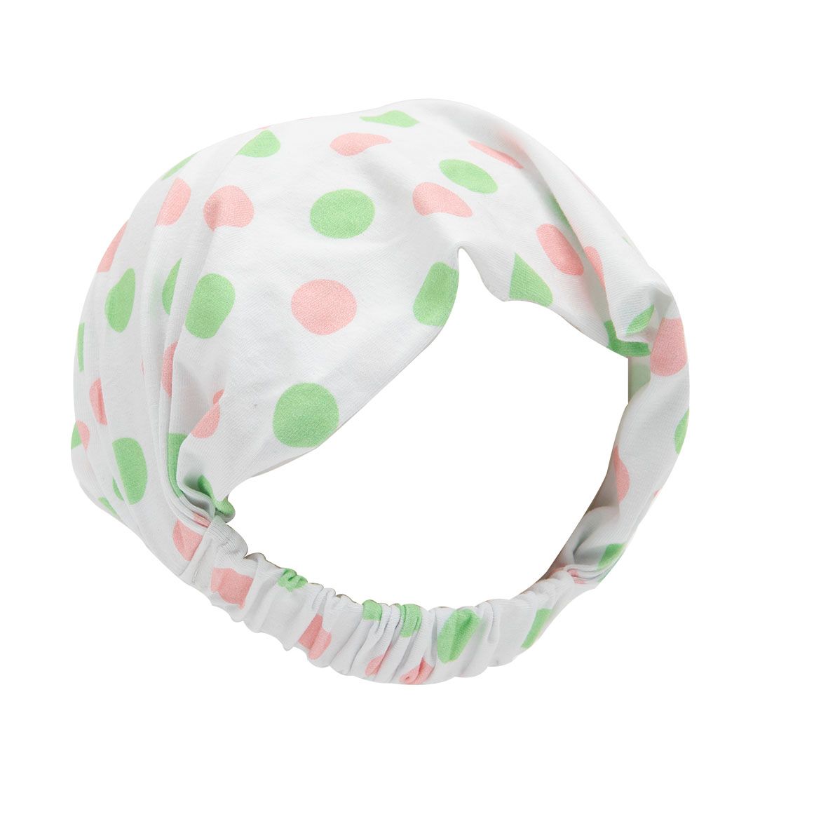 Bandana jersey bimba bianca con pois - Mawi