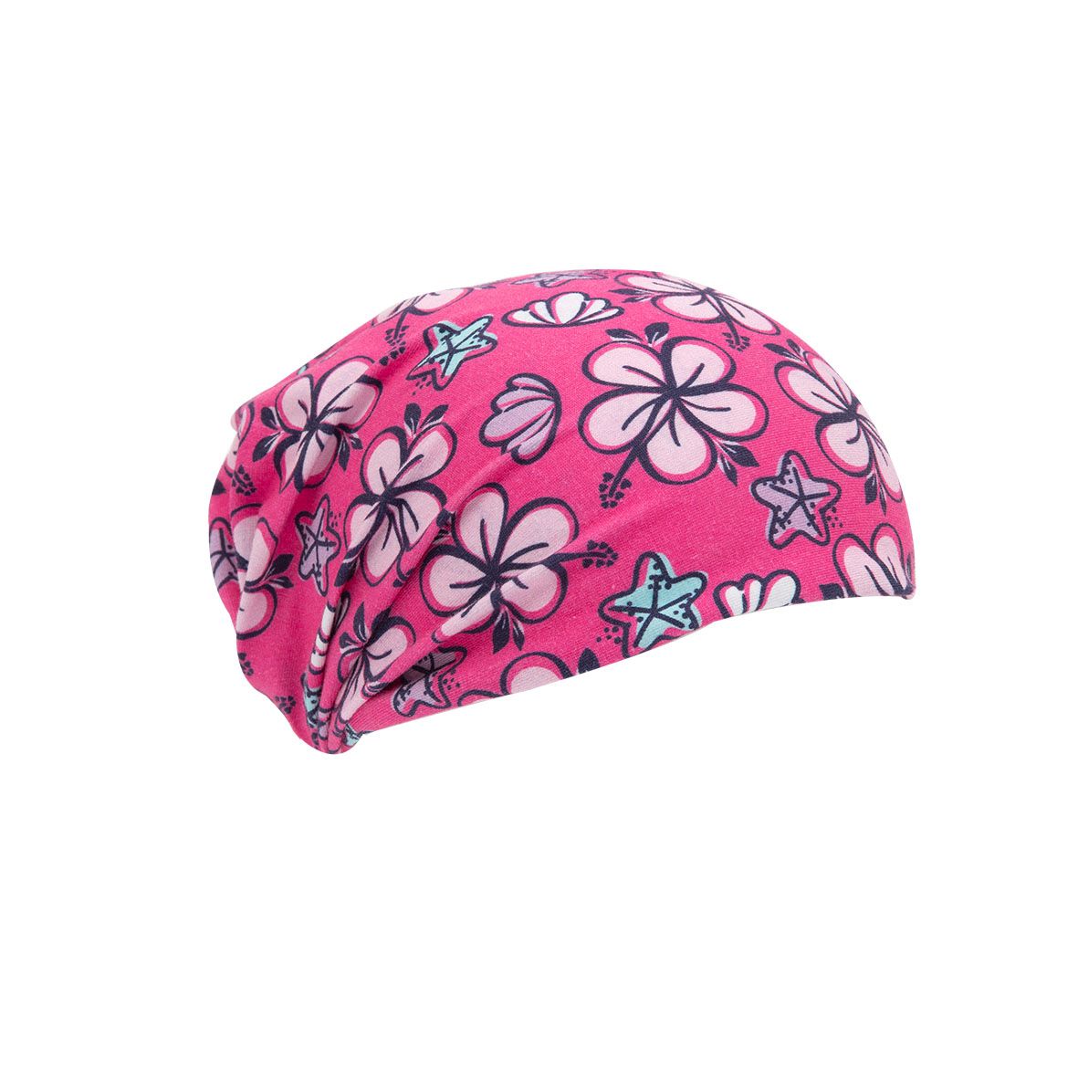 Bandana jersey bimba fucsia fiori e stelle - Mawi