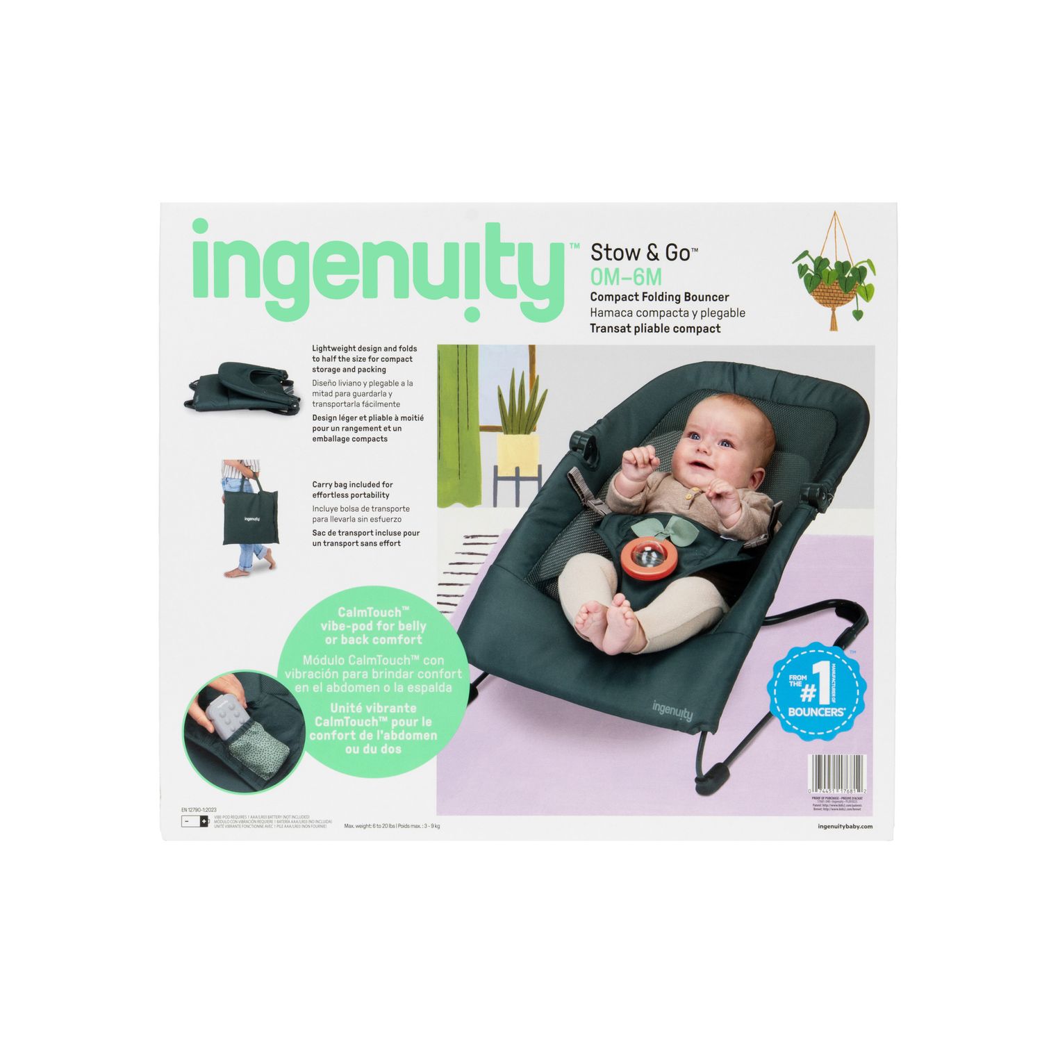 Sdraietta pieghevole ultra‑compatta stow & go™ - ingenuity - Ingenuity