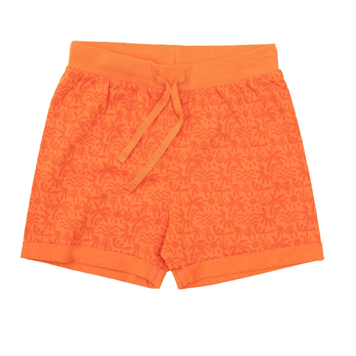 Short jersey bimbo arancio stampa estiva - Mawi