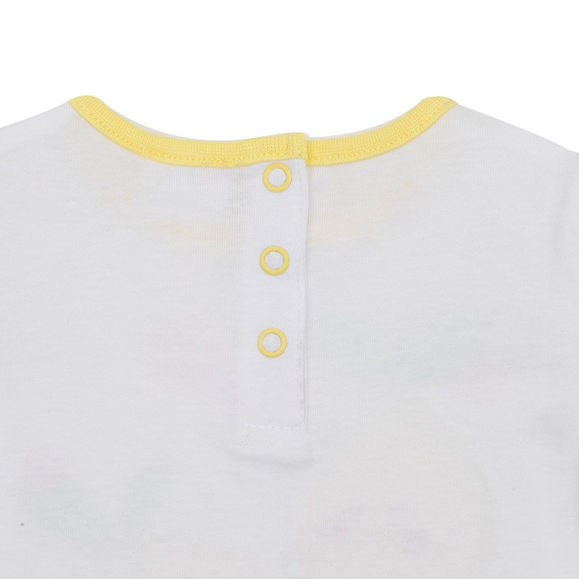T-shirt maniche corte bimba bianca/gialla limoni - Mawi