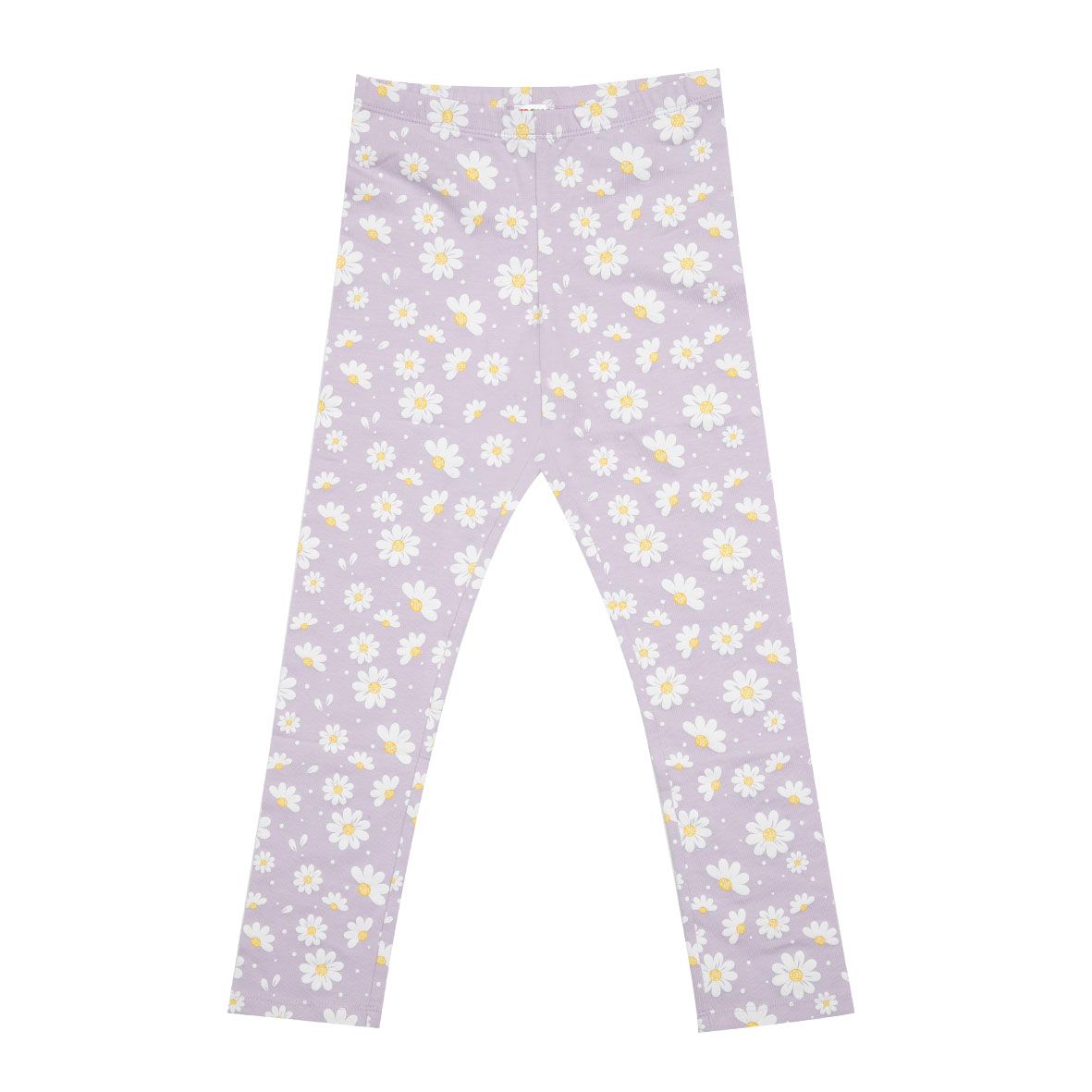 Legging stretch bimba lilla stampa floreale - Mawi