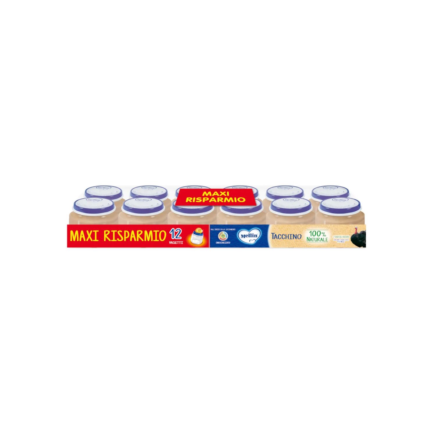 Omogeneizzato tacchino 12x80g - mellin - Mellin