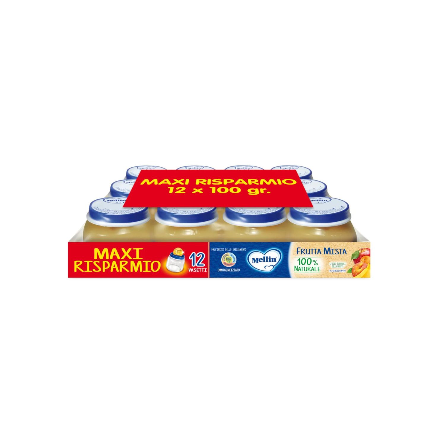 Omogeneizzato ffrutta mista 12x100g - mellin - Mellin