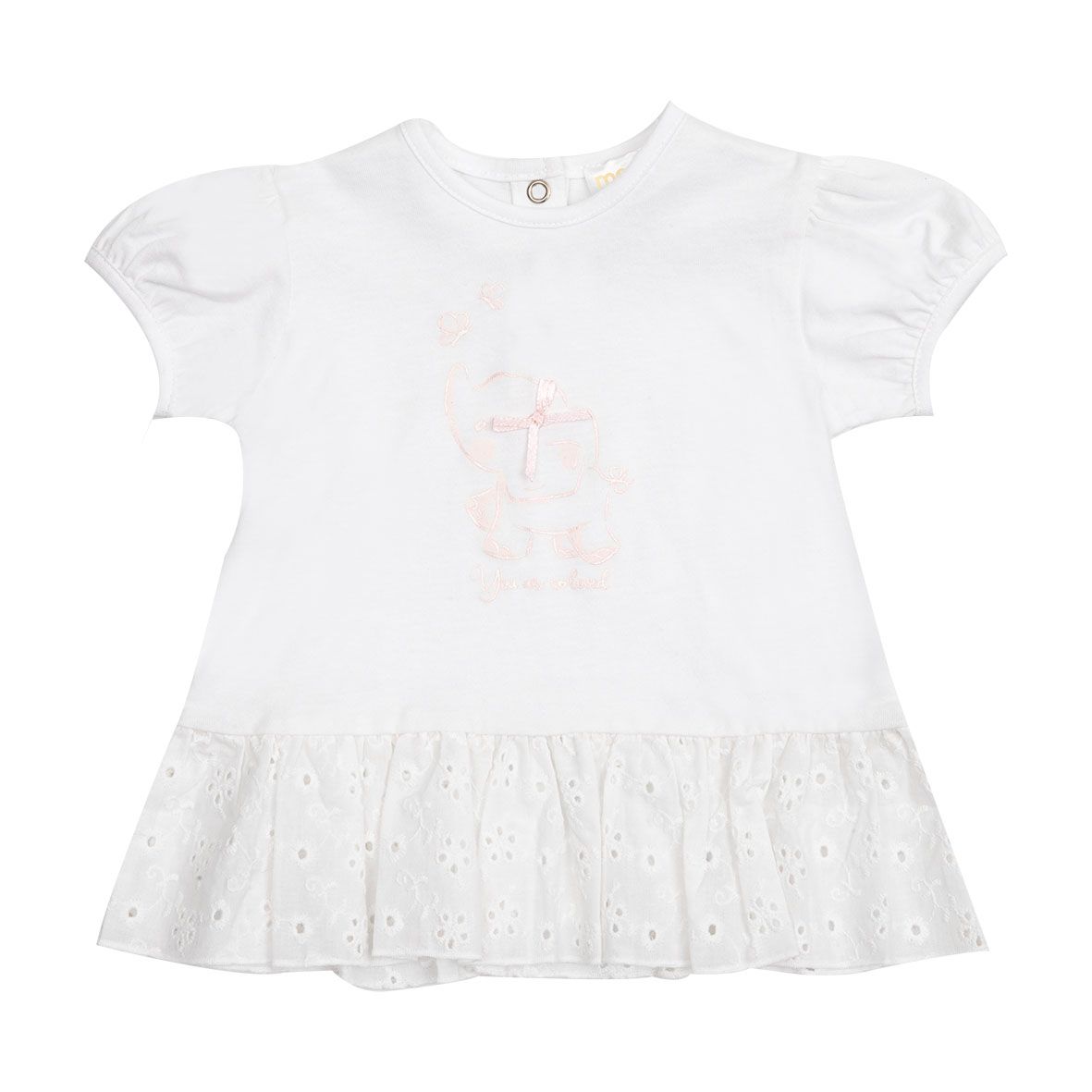 T-shirt sangallo bimba bianca - Mawi