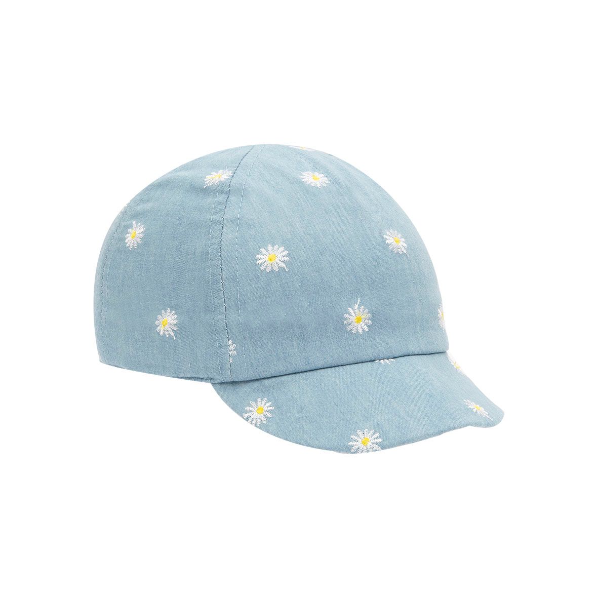 Cappellino baseball bimba denim margherite - Mawi